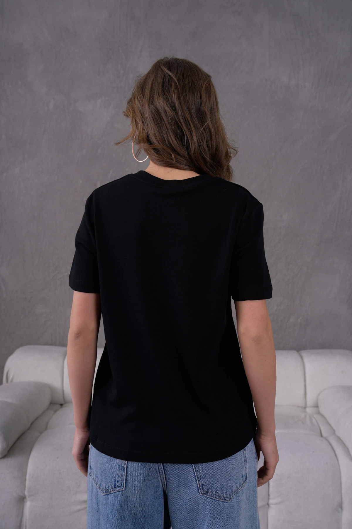 Bisiklet Yaka Basic T-Shirt