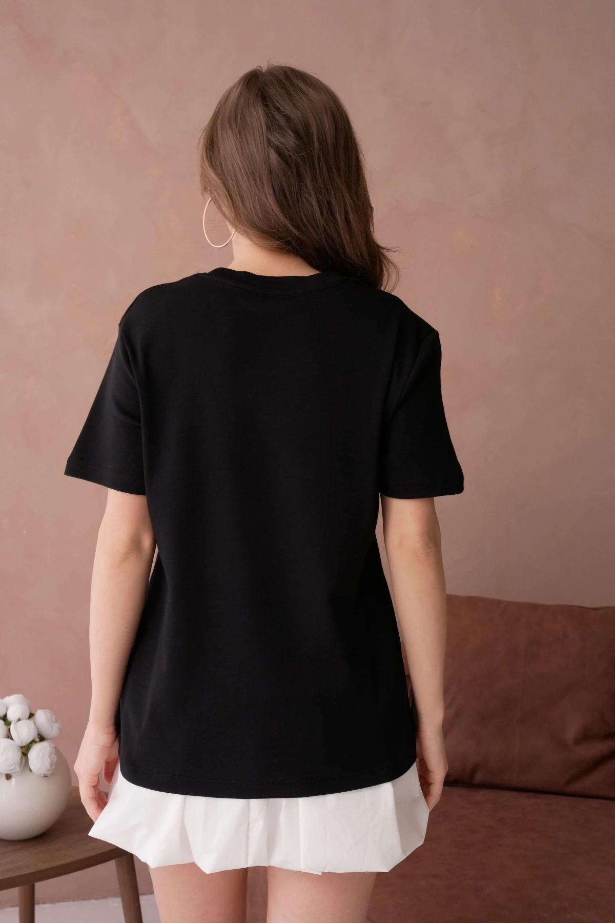 Taş İşleme Basic T-Shirt