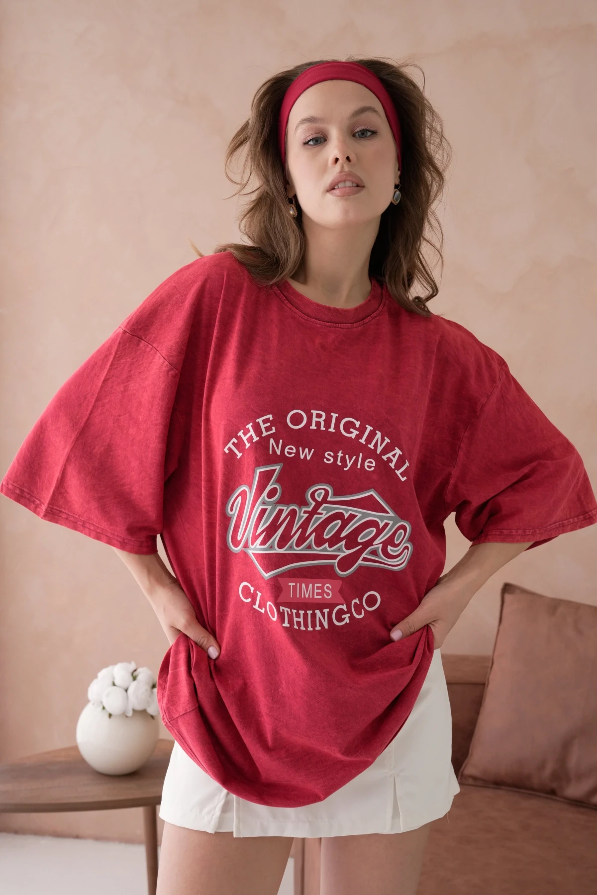 Baskılı Salaş Basic T-Shirt