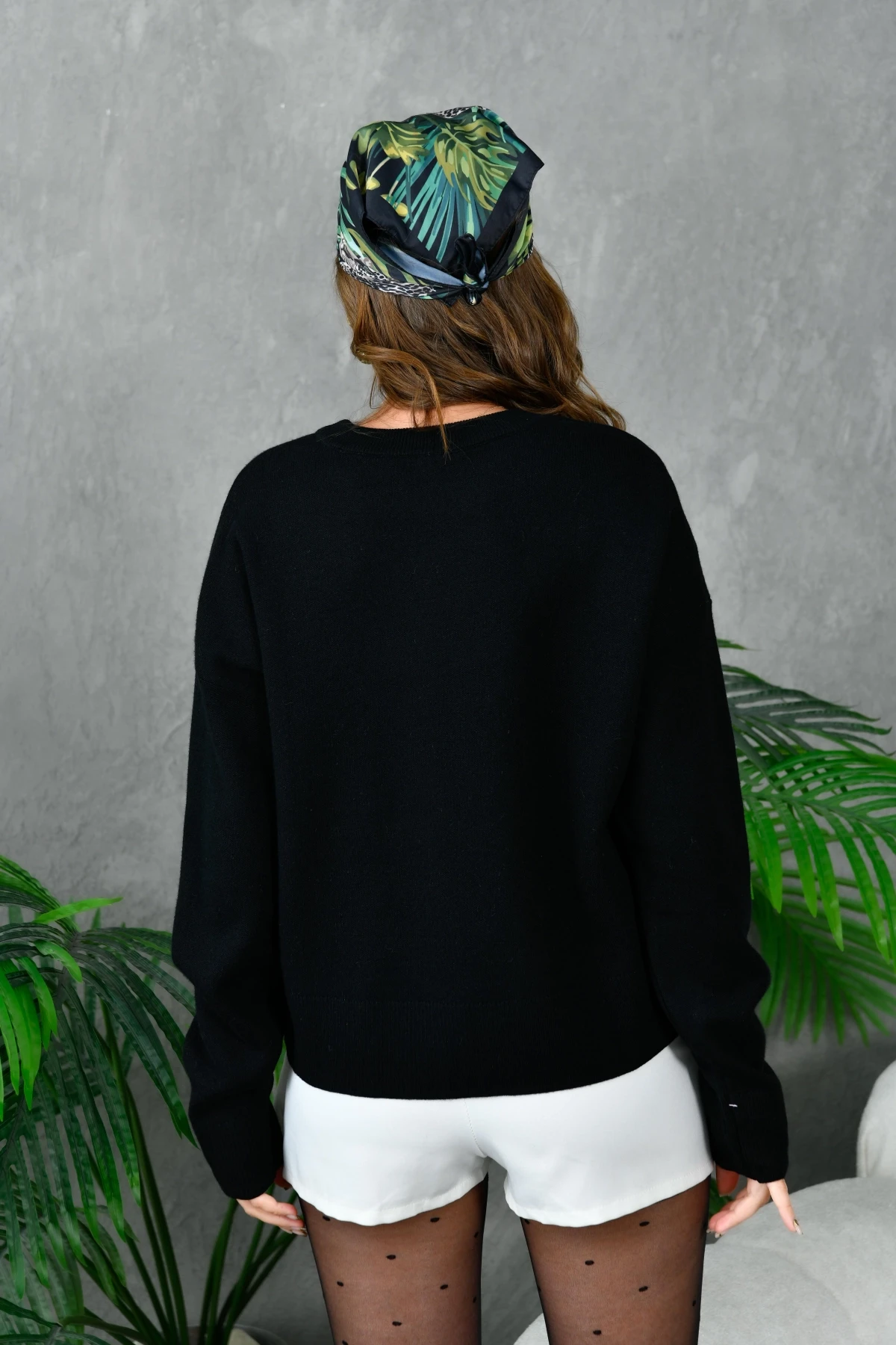 Kadın Bisiklet Yaka Corspan Triko Kazak