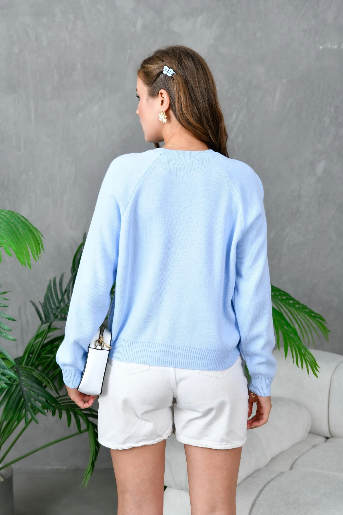 Kadın Bisiklet Yaka Triko Kazak