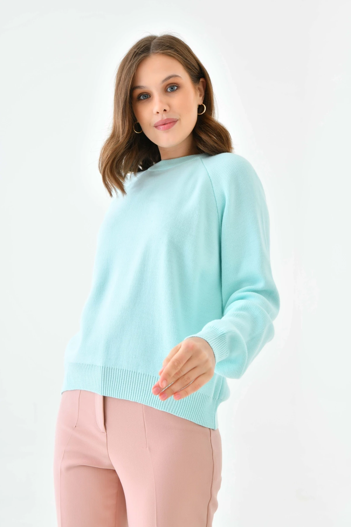 Kadın Bisiklet Yaka Triko Kazak