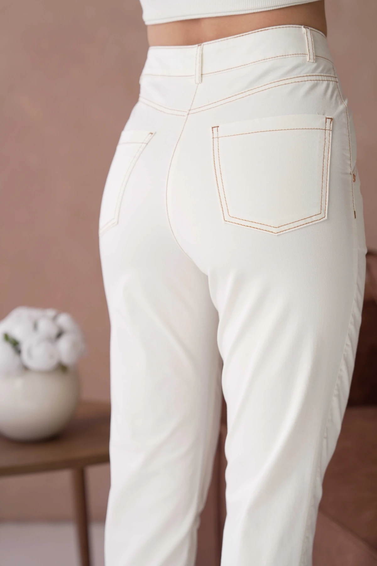 Kadın Garni Dikişli Gabardin Pantolon