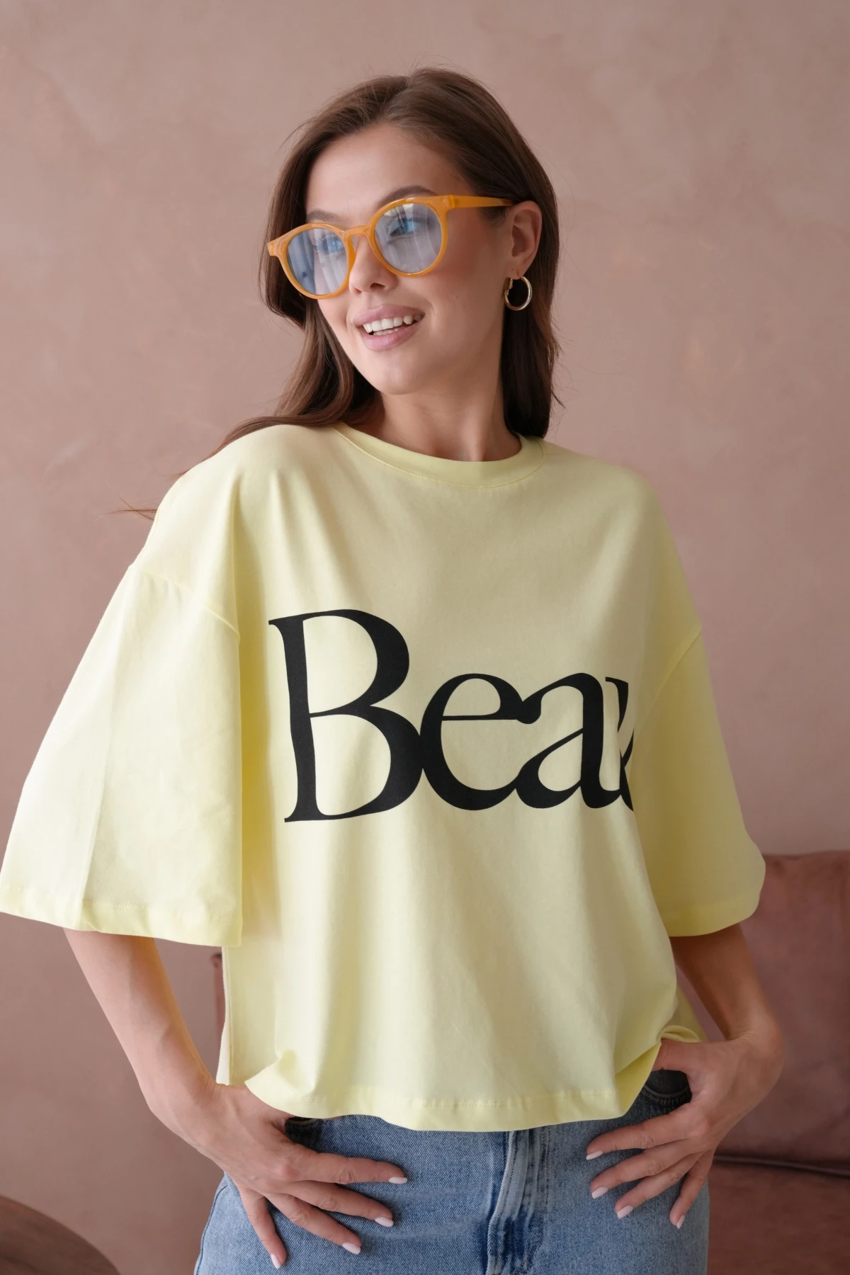 Baskılı Crop Basic T-Shirt