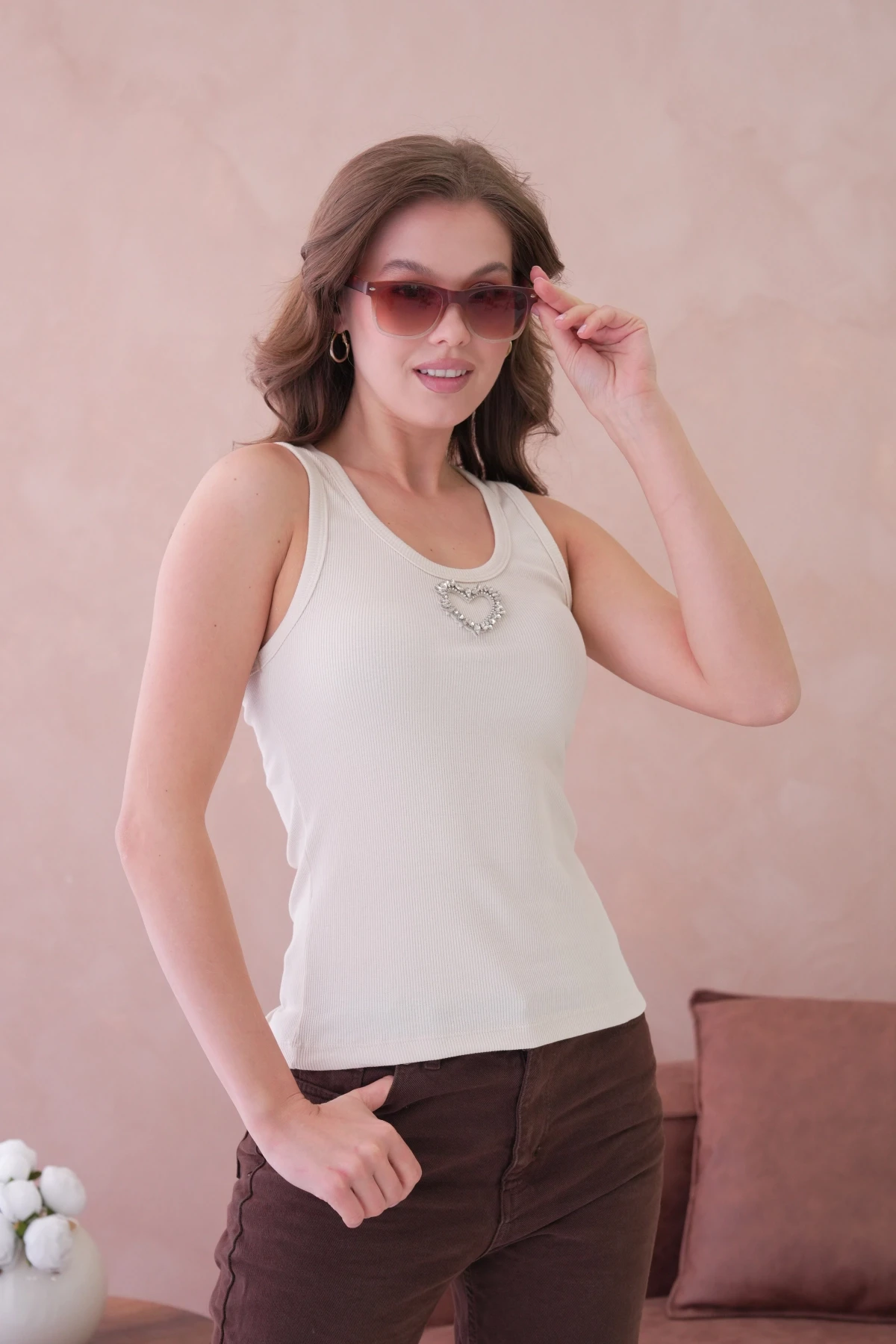 Aksesuar Detaylı Slim Fit Basic Atlet