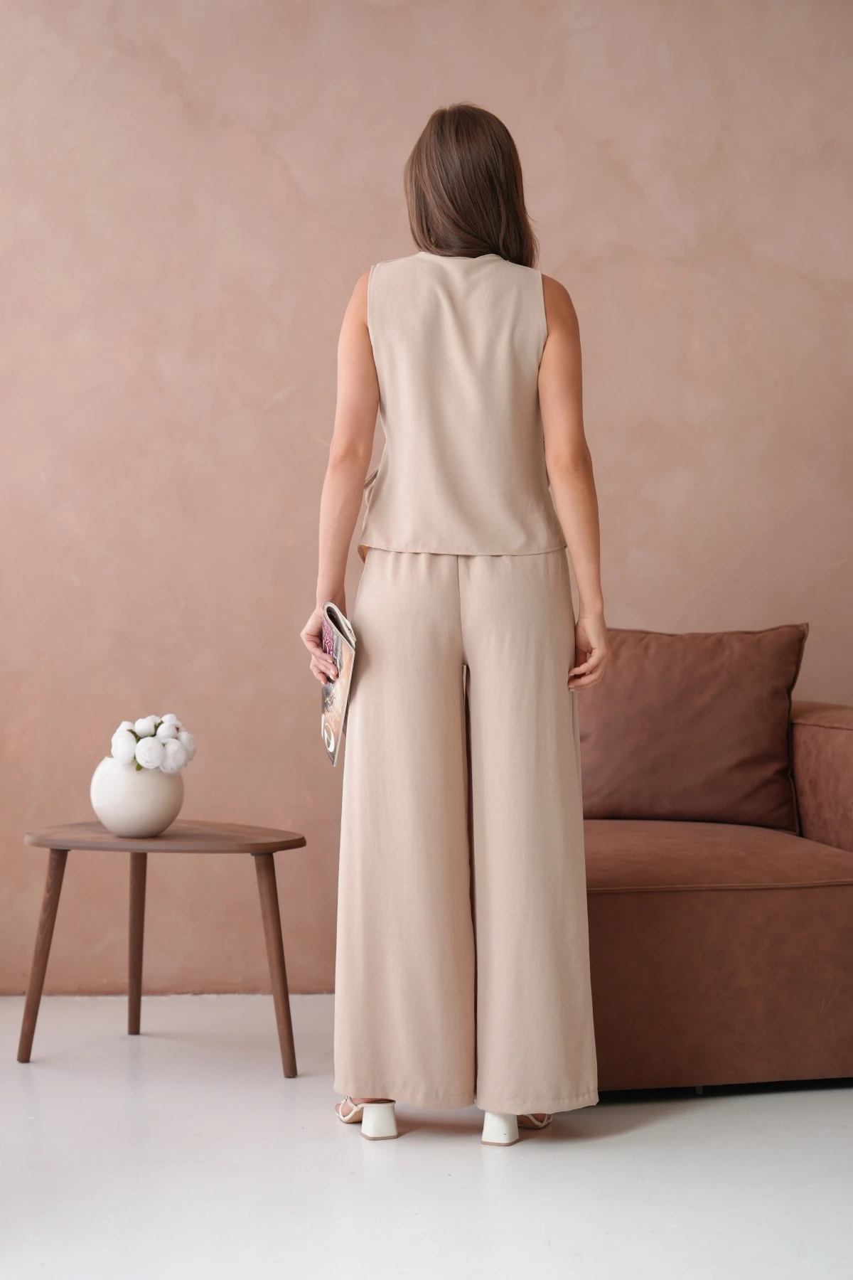 Bluz Pantolon İkili Keten Takım