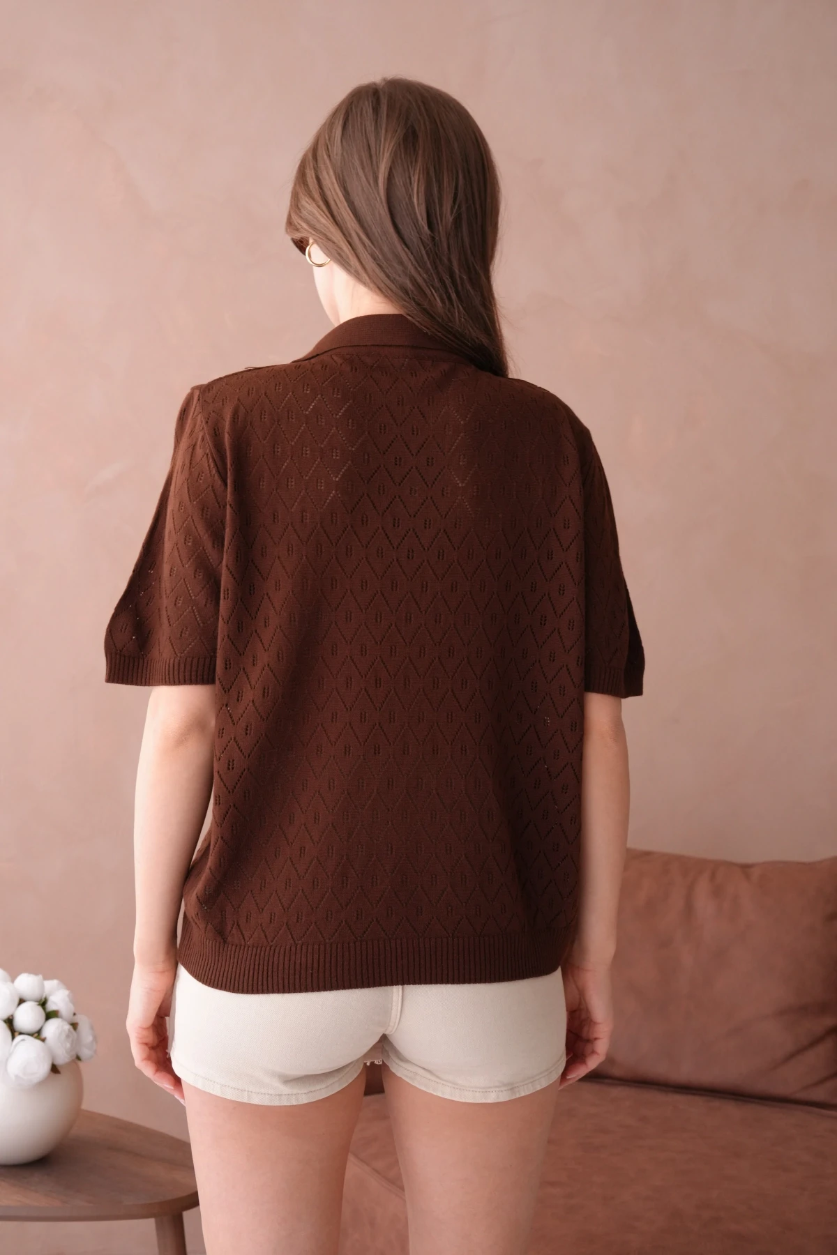 Polo Yaka Kısa Kol Salaş Yazlık T-Shirt