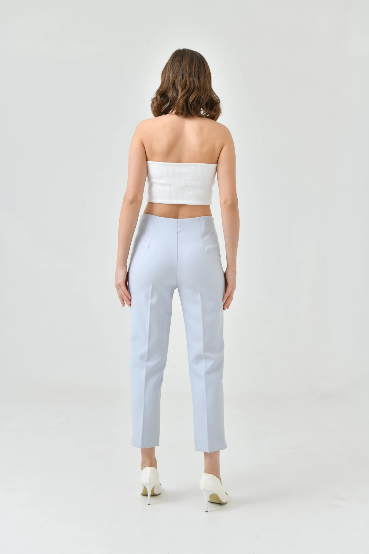 Womens Collared Slit Trousers