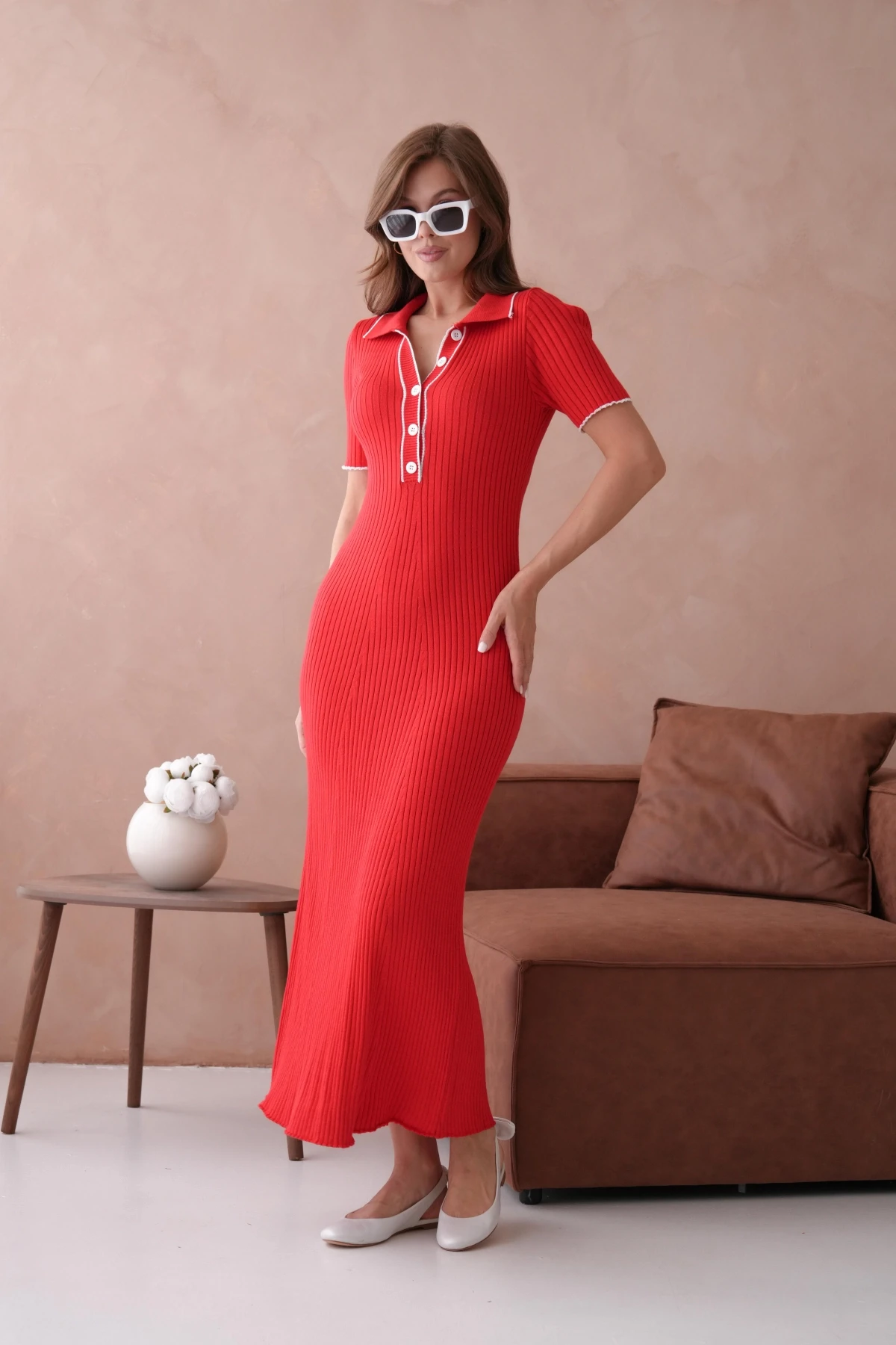 Yazlık Uzun Triko Elbise