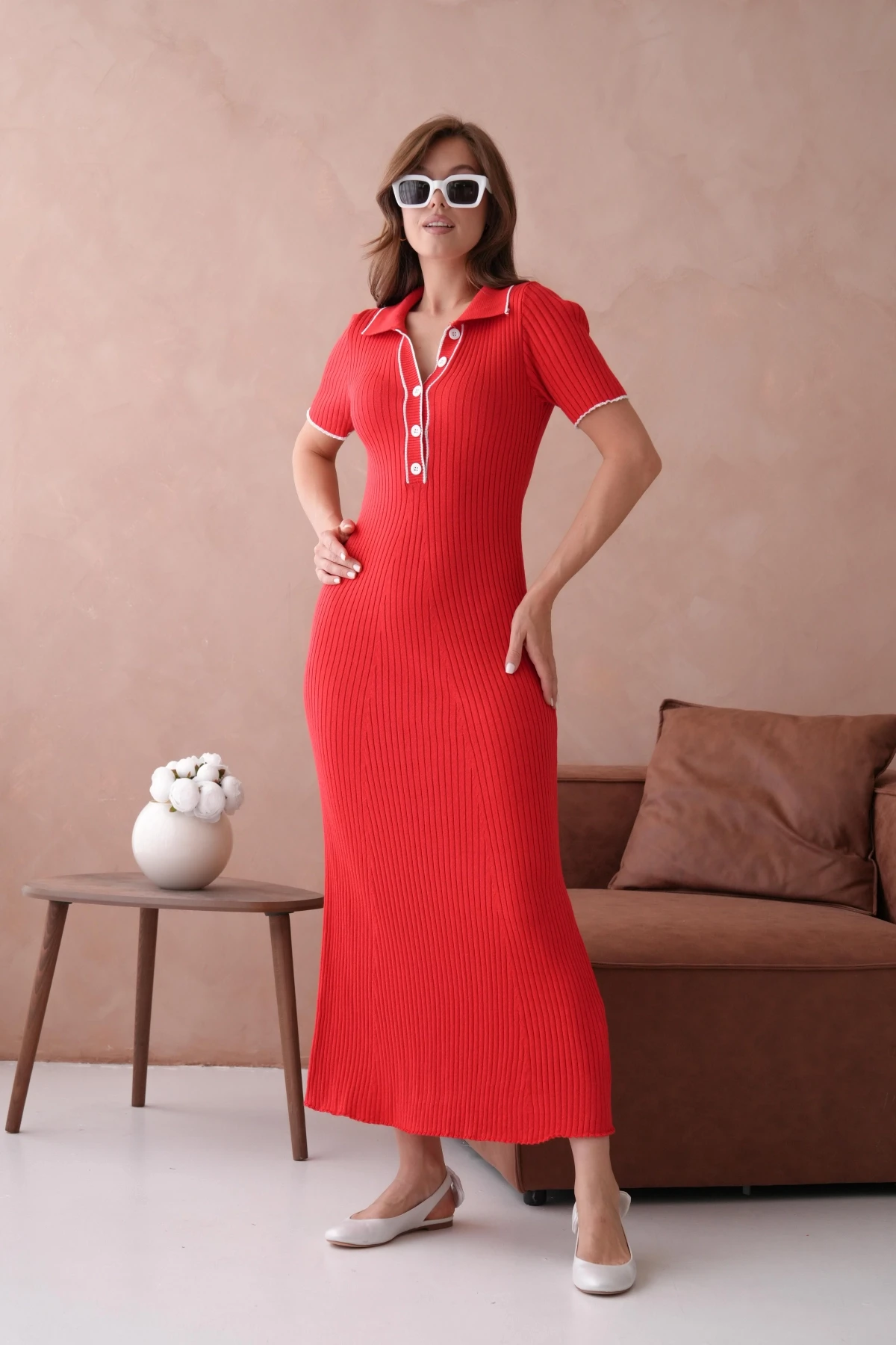 Yazlık Uzun Triko Elbise