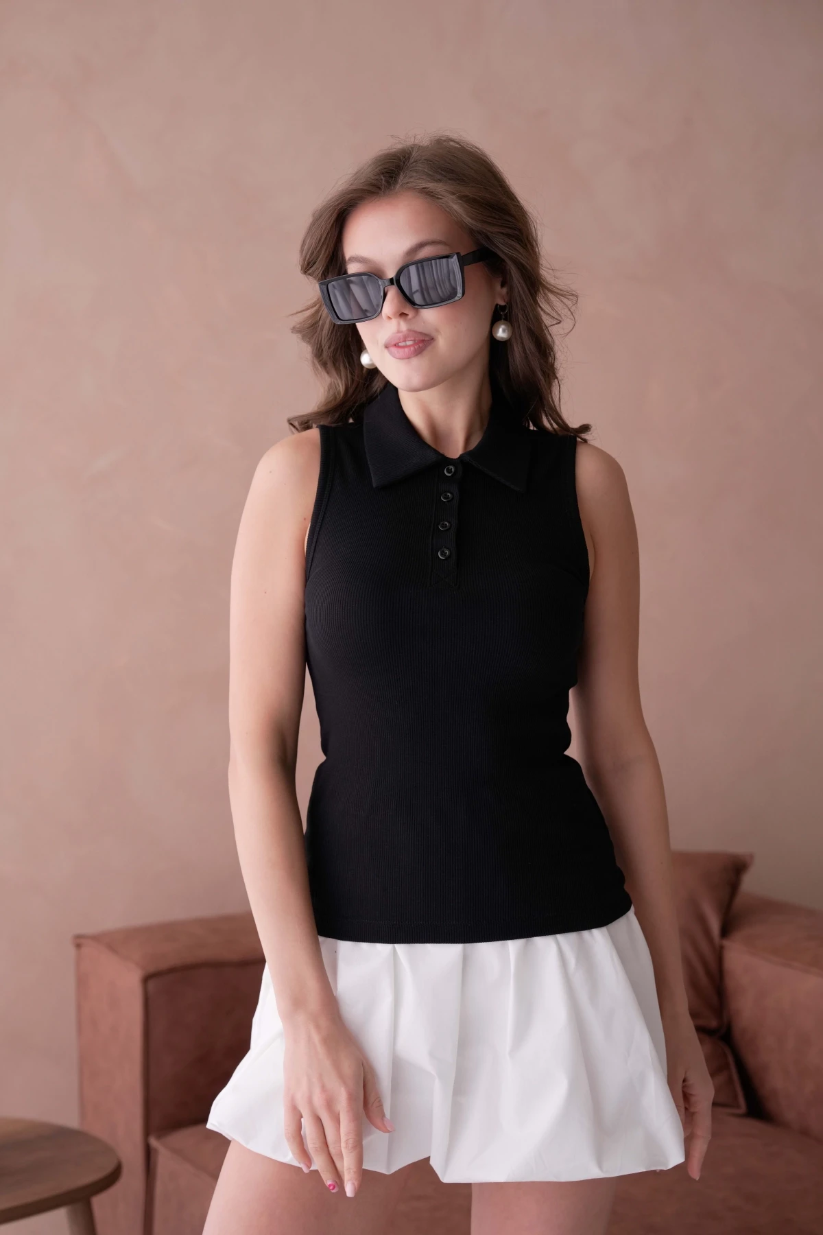 Polo Yaka Kolsuz Basic T-Shirt