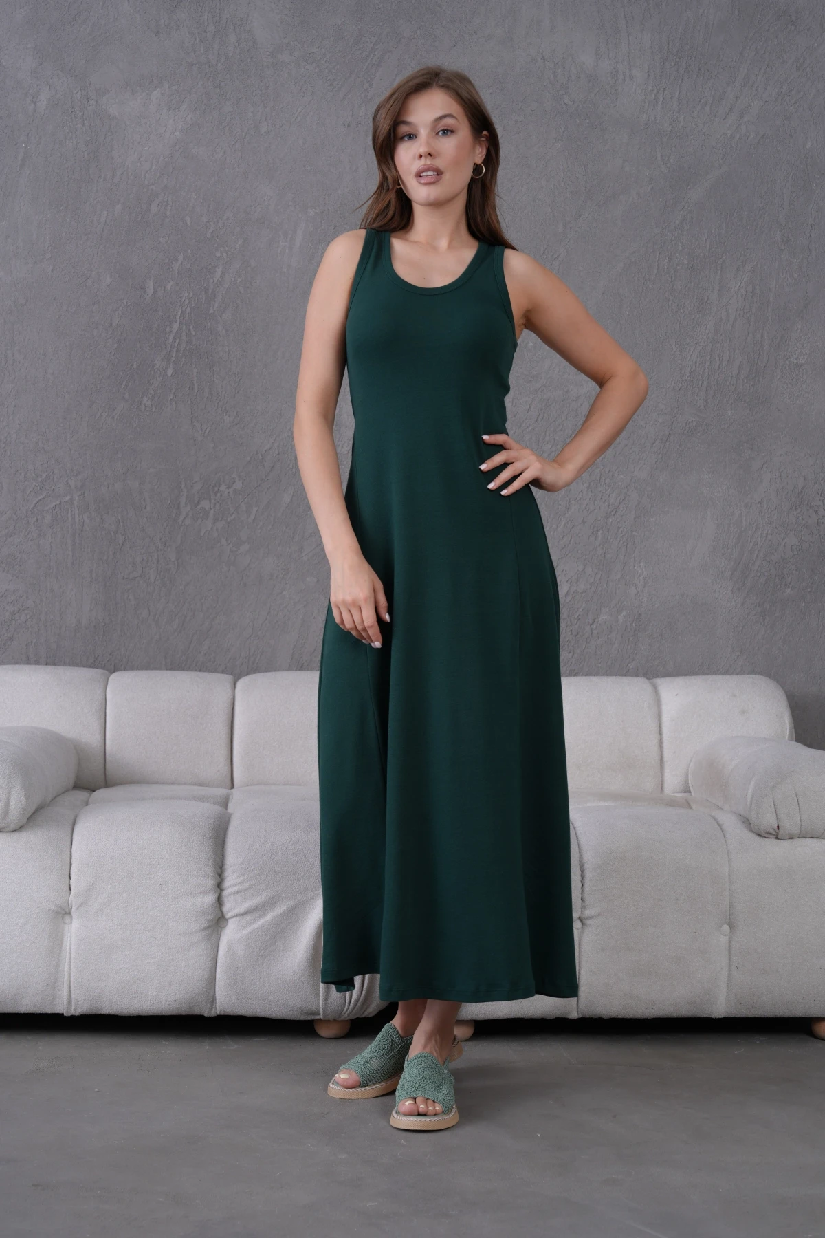 Kolsuz Yazlık Örme Elbise