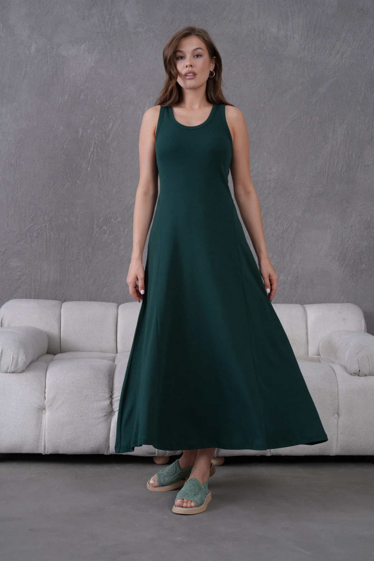 Kolsuz Yazlık Örme Elbise