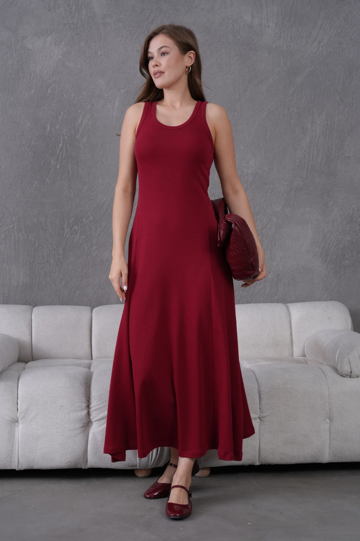 Kolsuz Yazlık Örme Elbise