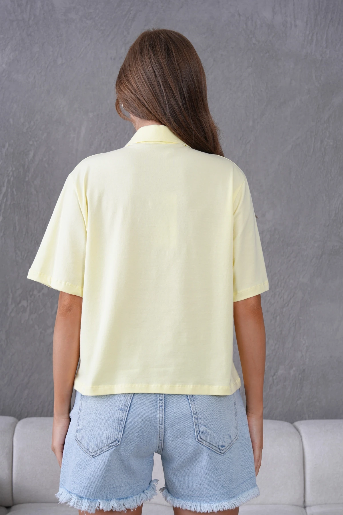 Polo Yaka Örme T-Shirt