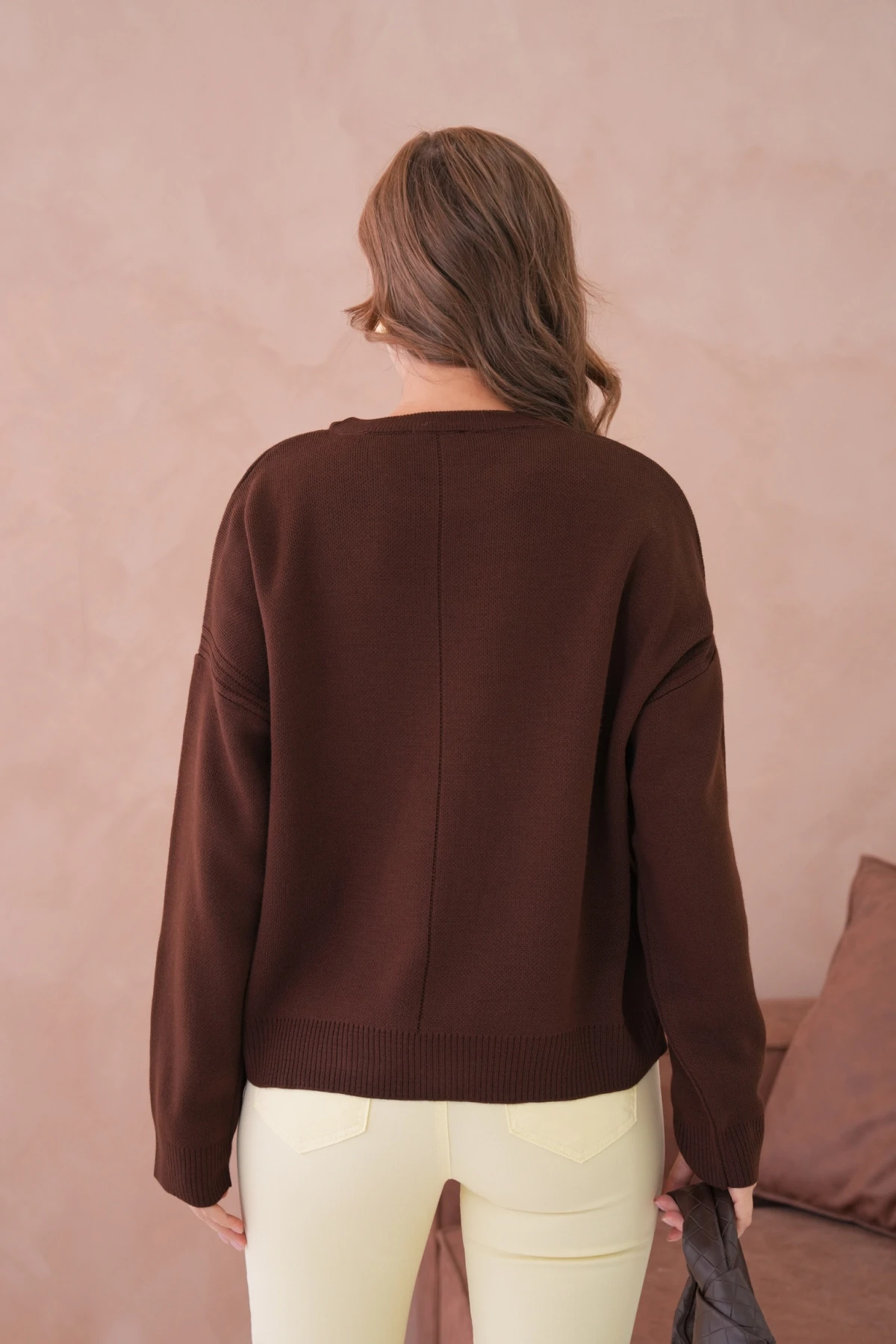 Kadı Bisiklet Yak Ajurlu Oversize Triko Kazak