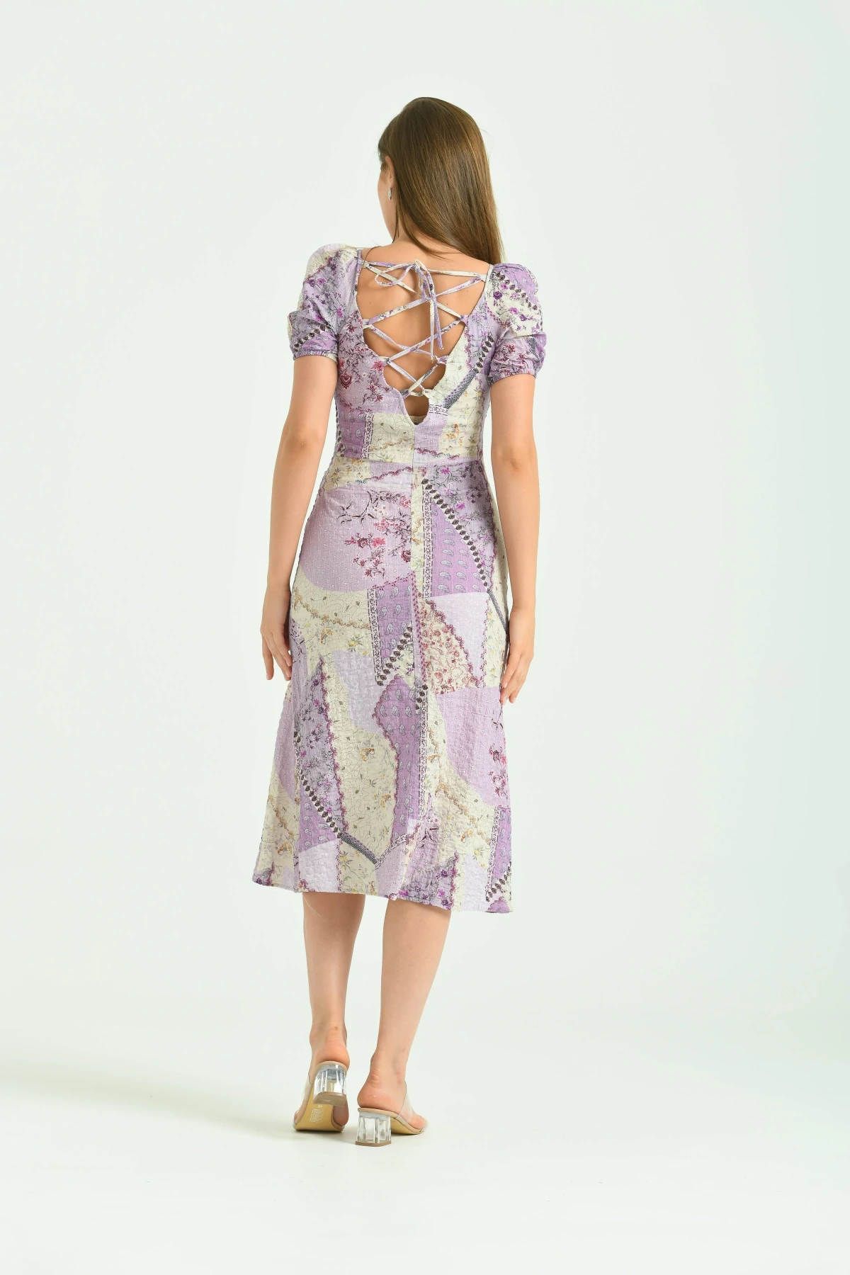 Yırmaçlı Desenli Yazlık Elbise