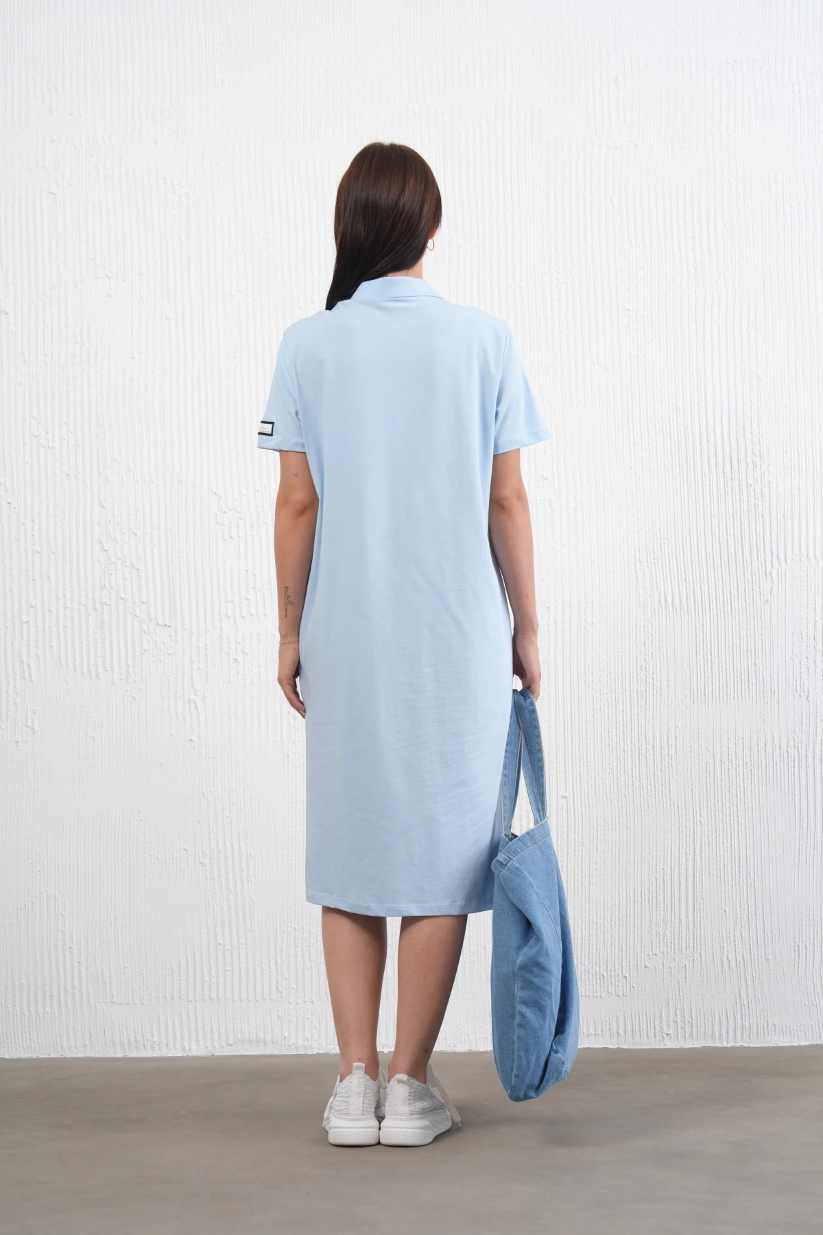 Yırtmaçlı Penye Elbise