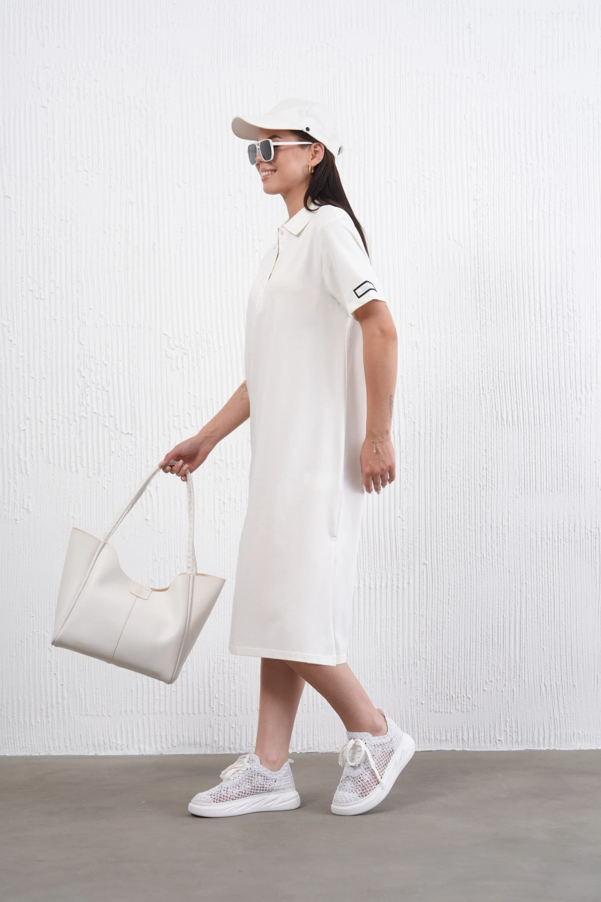 Yırtmaçlı Penye Elbise