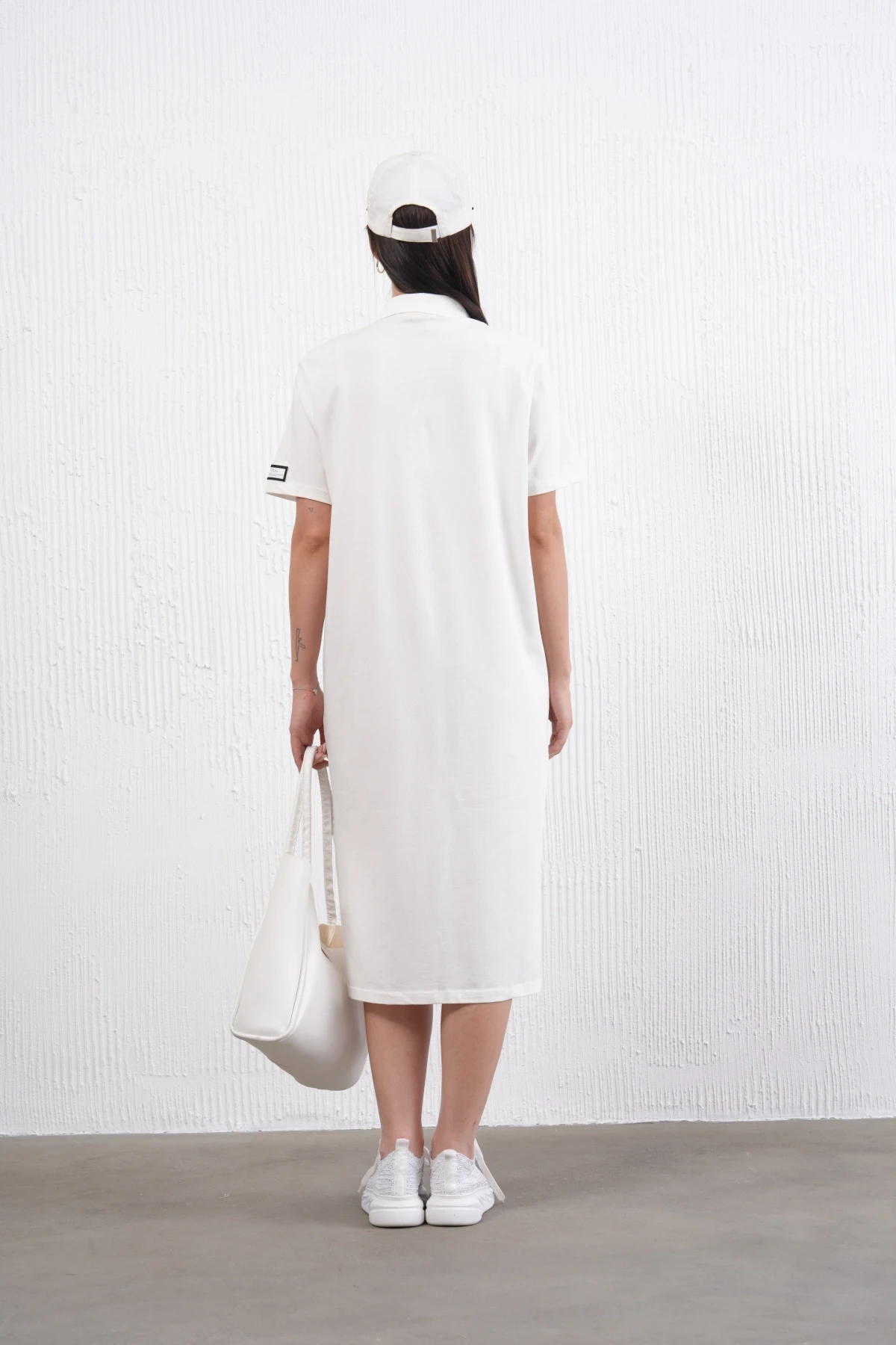 Yırtmaçlı Penye Elbise