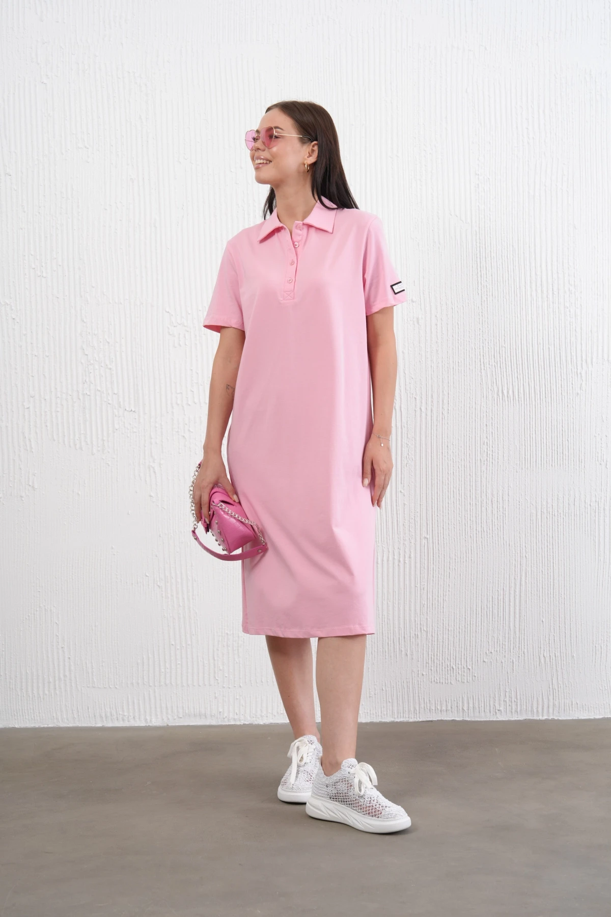 Yırtmaçlı Penye Elbise