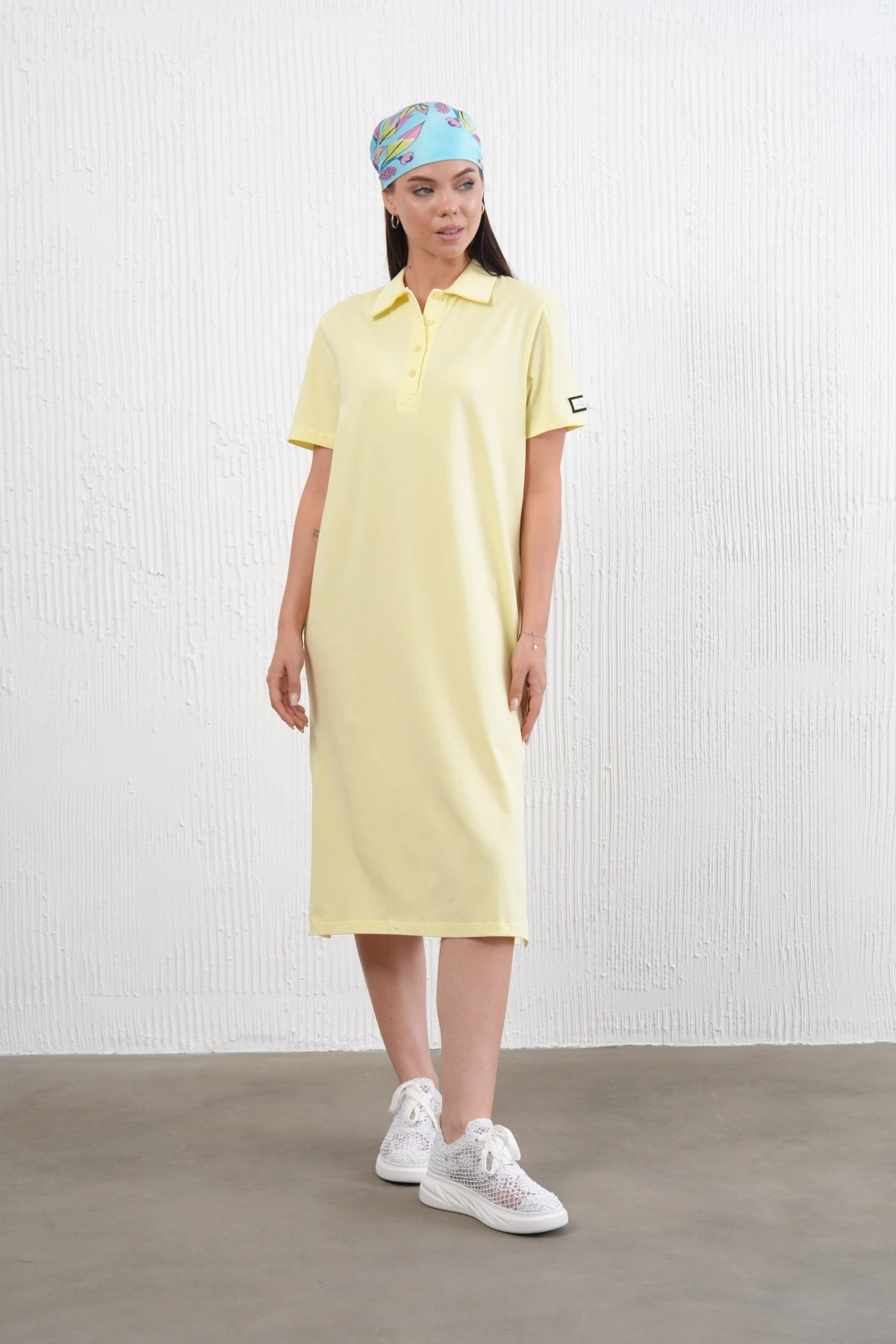 Yırtmaçlı Penye Elbise