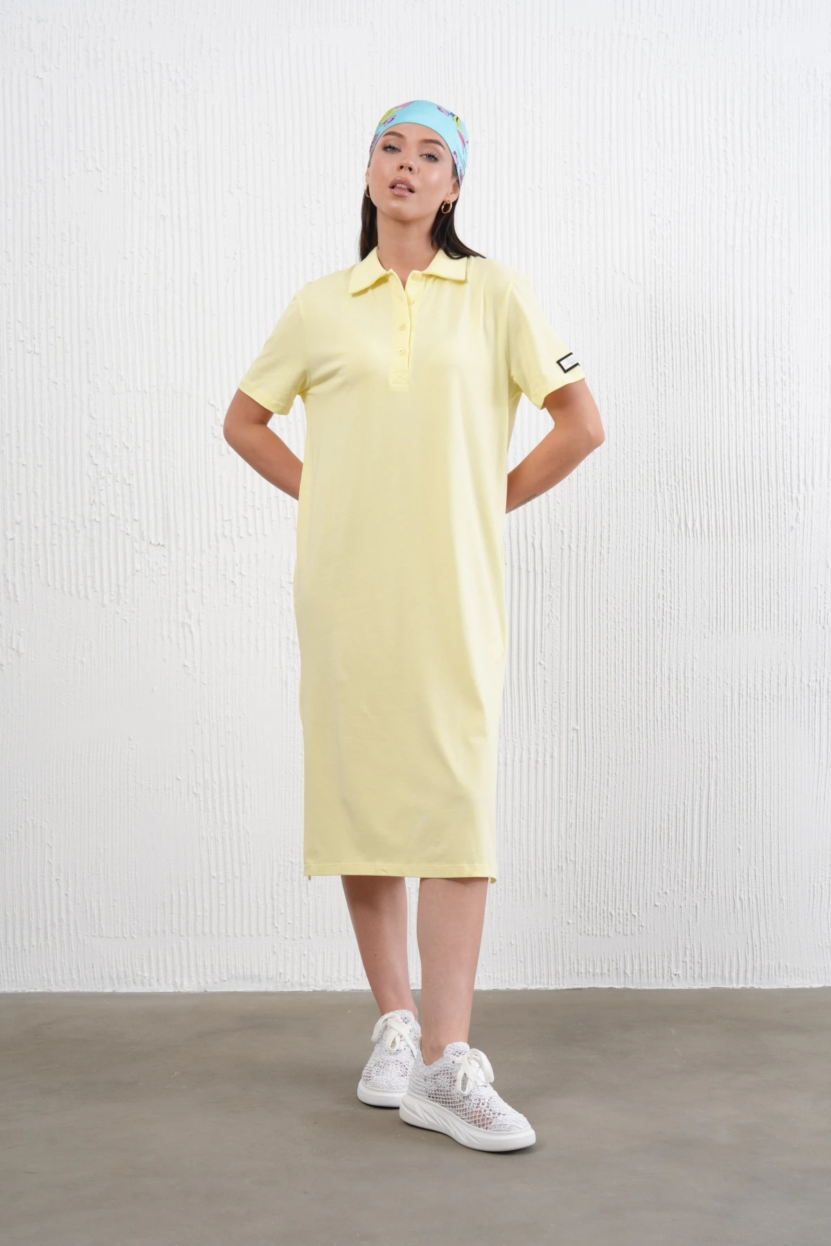 Yırtmaçlı Penye Elbise