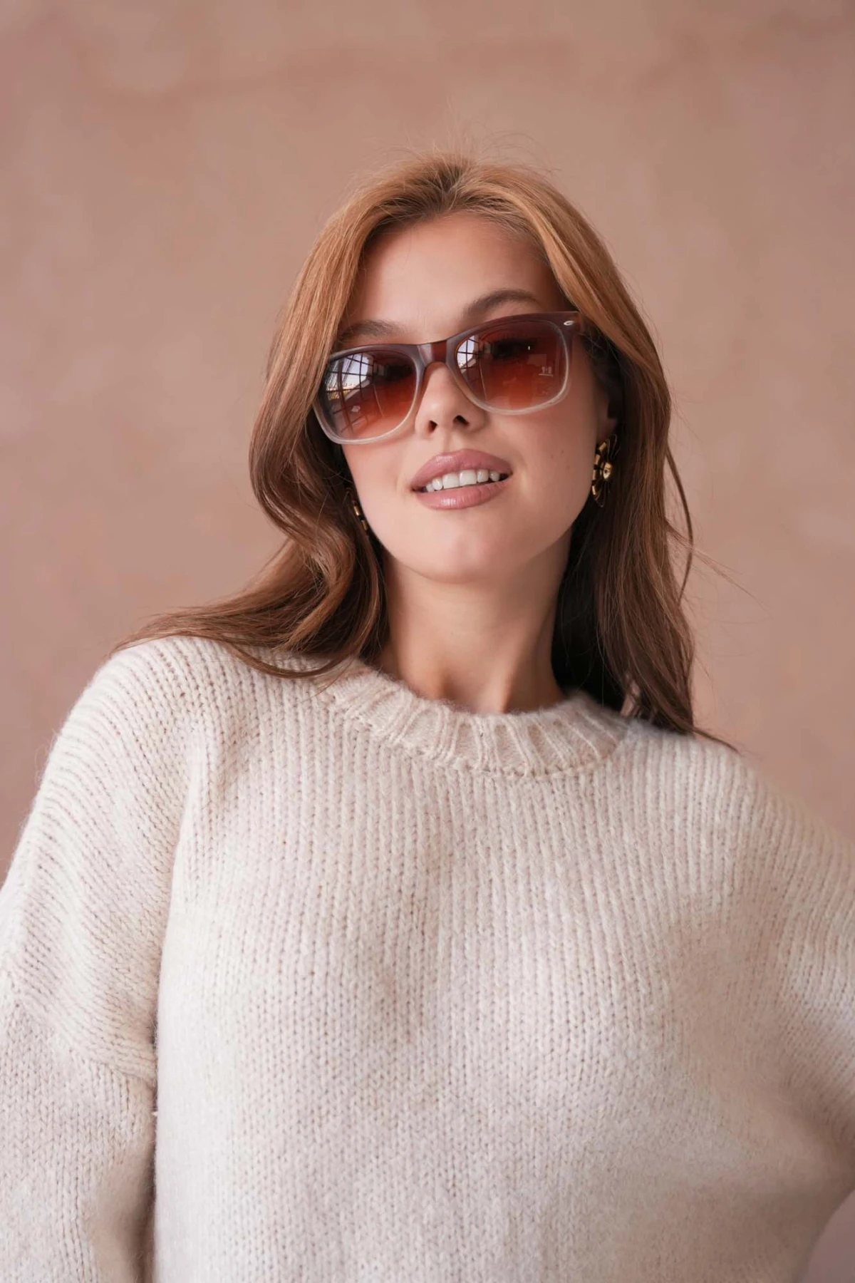 Kadın Bisiklet Yaka Yumuşak Dokulu Oversize Triko Kazak 3032