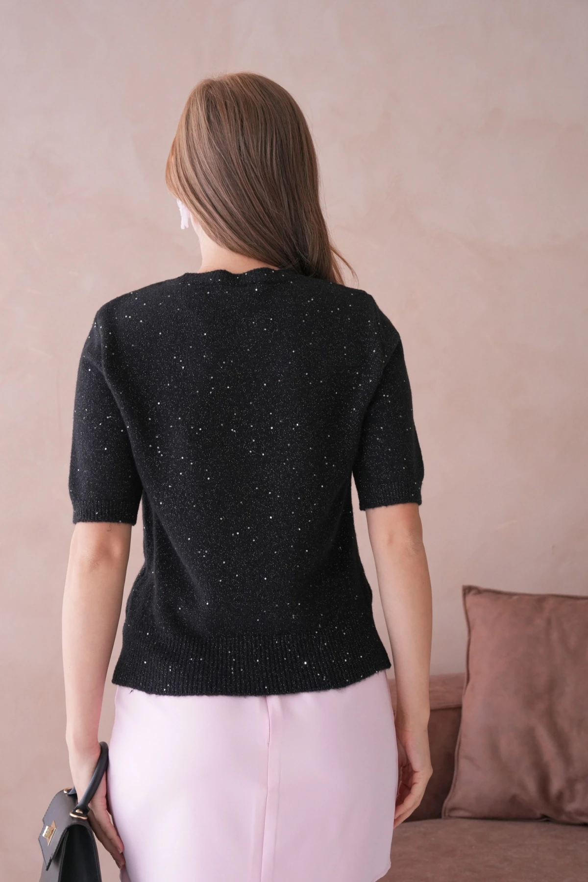 Kadın Bisiklet Yaka Yün Karışımlı Triko Kazak 8563Sw.Mng