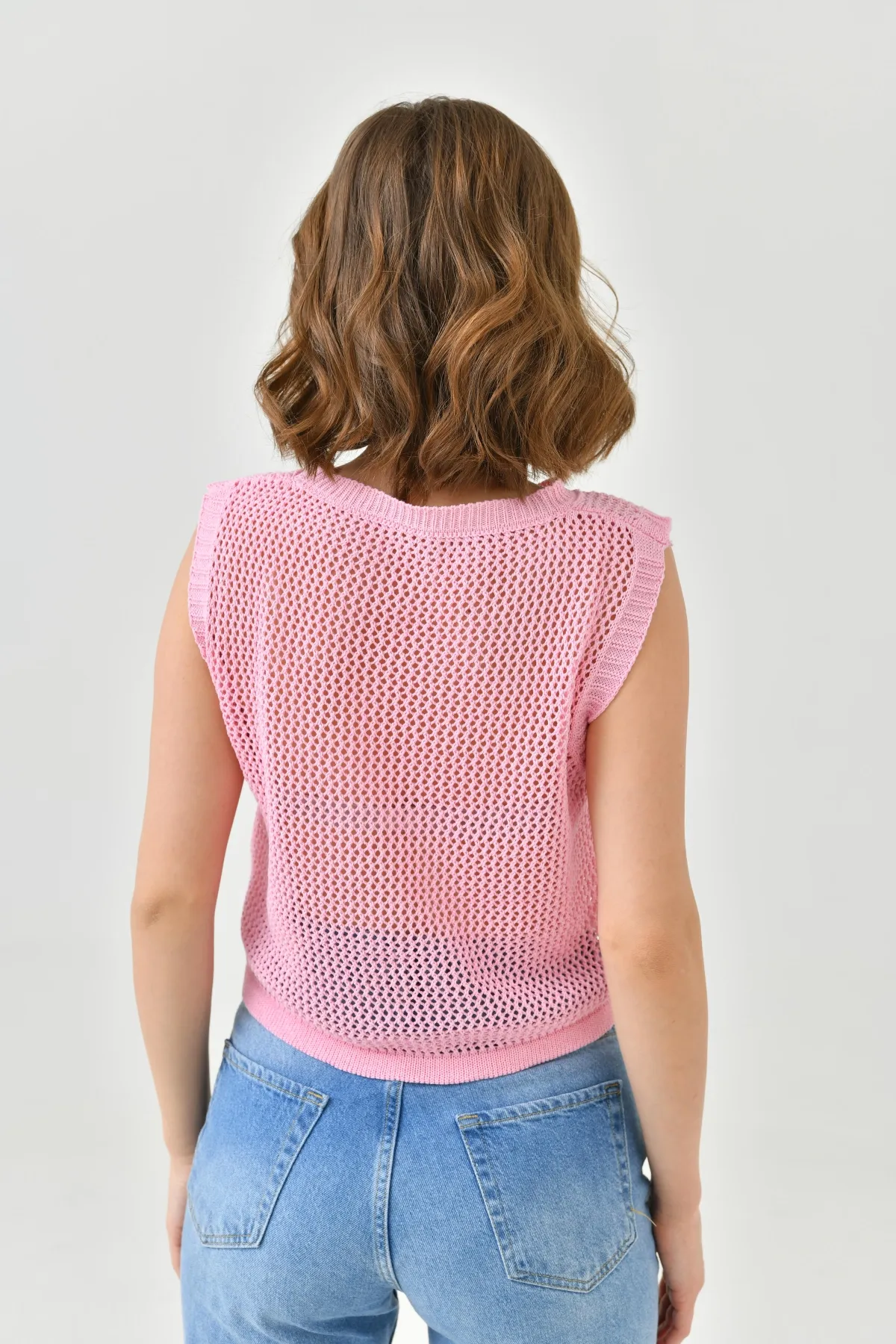 Kadın Bisiklet Yaka Crop Mevsimlik Triko Bluz 8286Sw