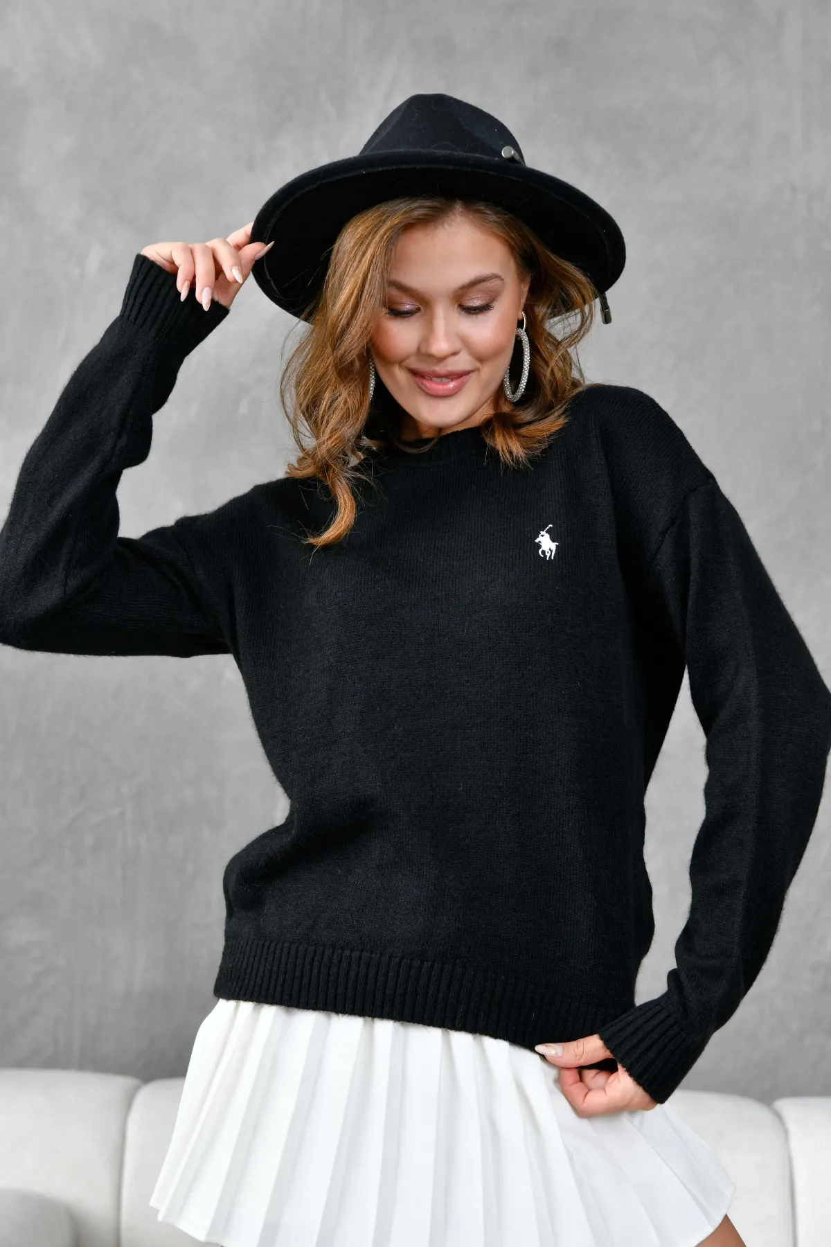 Kadı Bisiklet Yaka Yumuşak Dokulu Triko Kazak