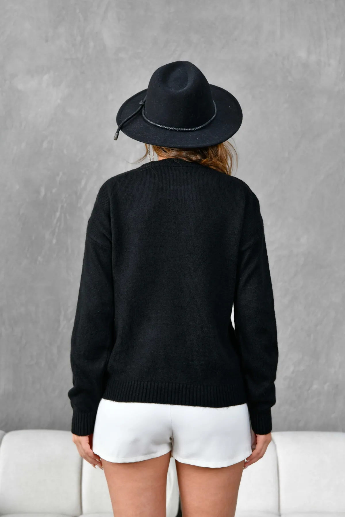 Kadı Bisiklet Yaka Yumuşak Dokulu Triko Kazak