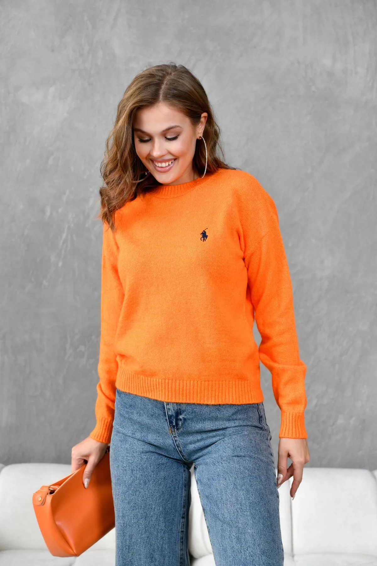 Kadı Bisiklet Yaka Yumuşak Dokulu Triko Kazak