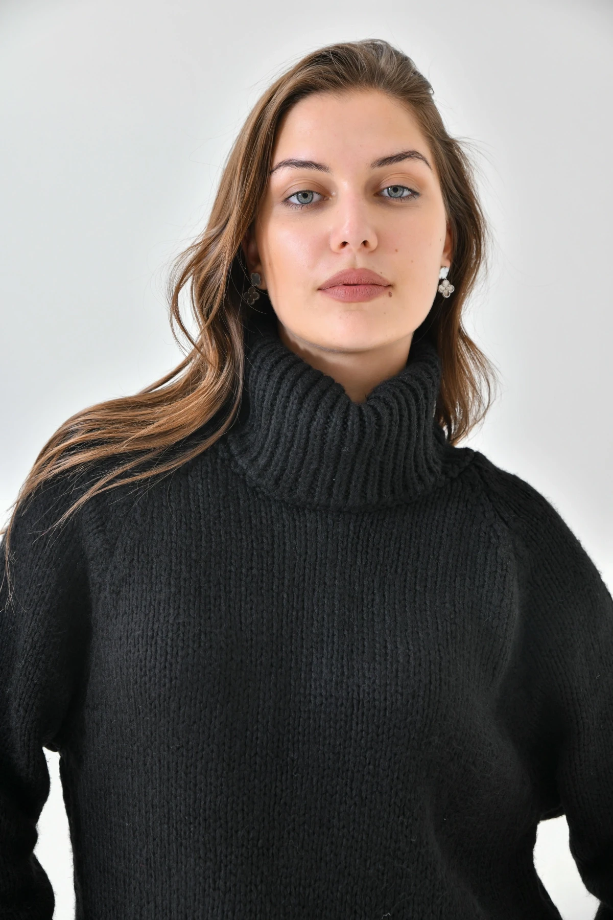 Kadın Balıkçı Yaka Kaşkorse Triko Kazak 223006