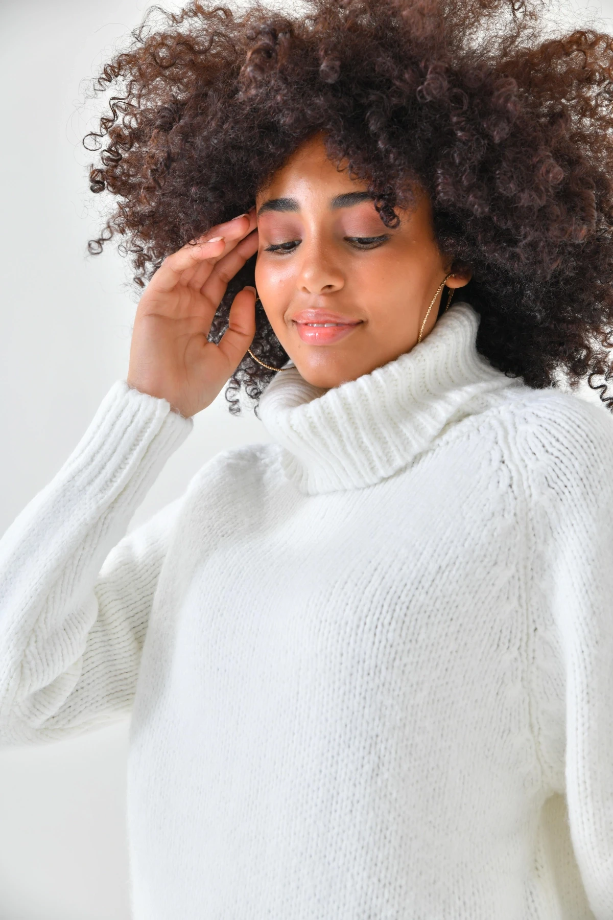 Kadın Balıkçı Yaka Kaşkorse Triko Kazak 223006