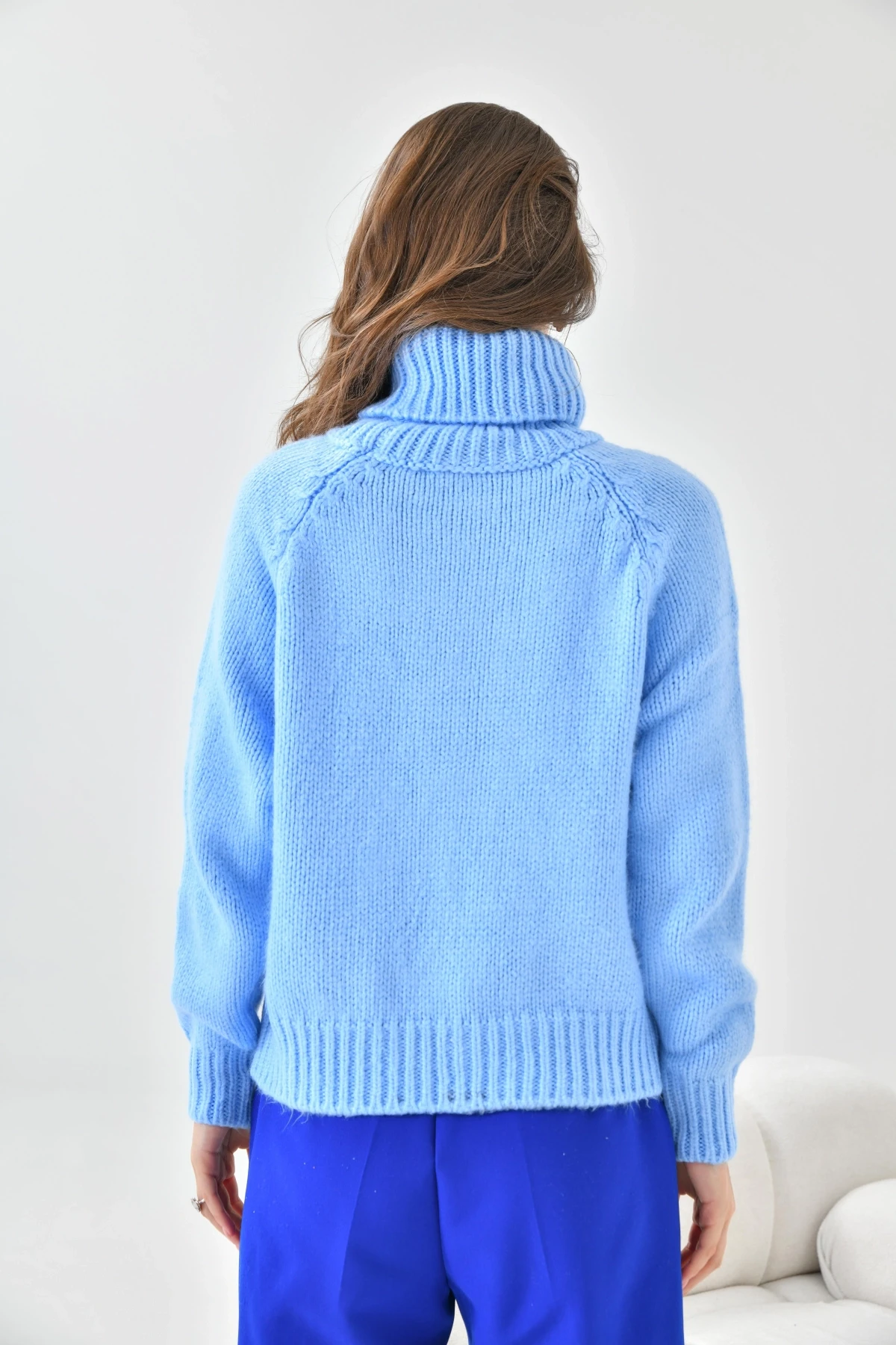 Kadın Balıkçı Yaka Kaşkorse Triko Kazak 223006