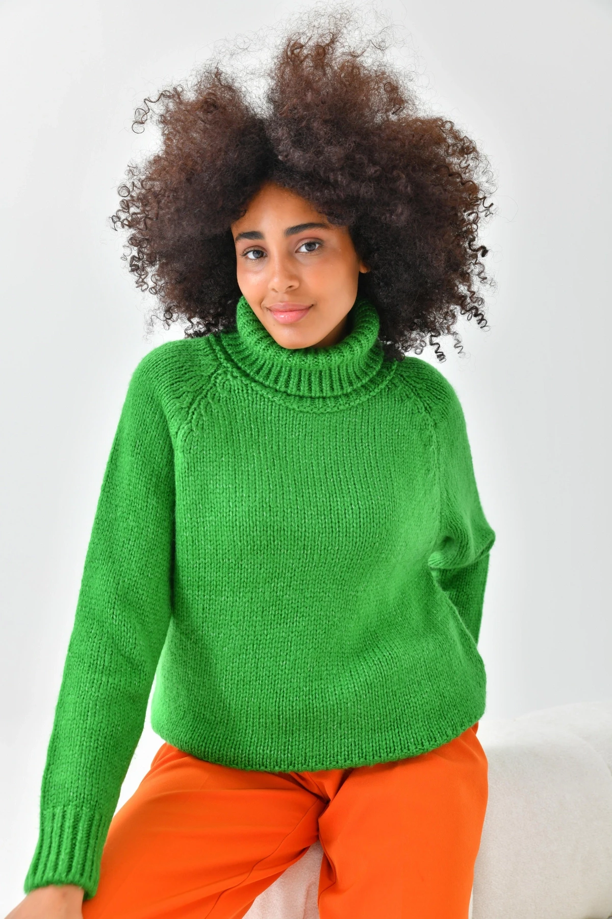 Kadın Balıkçı Yaka Kaşkorse Triko Kazak 223006