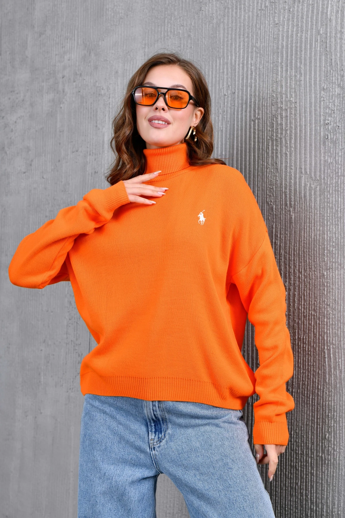 Kadın Balıkçı Yaka Yumuşak Dokulu Triko Kazak 10991