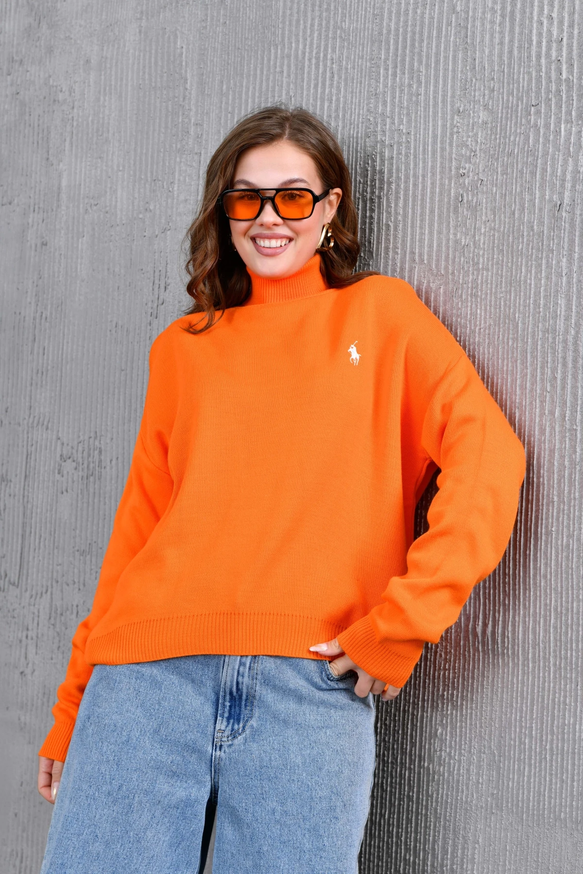 Kadın Balıkçı Yaka Yumuşak Dokulu Triko Kazak 10991