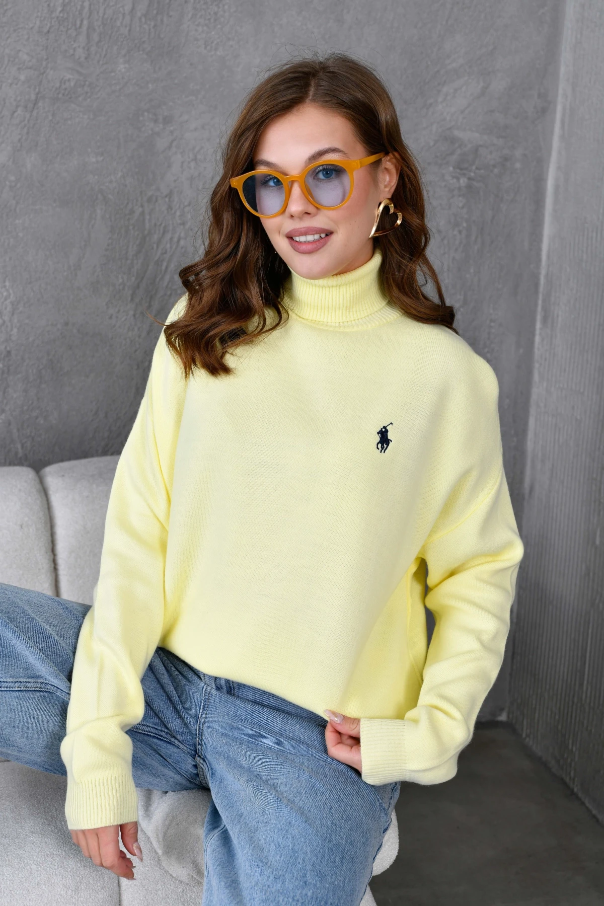 Kadın Balıkçı Yaka Yumuşak Dokulu Triko Kazak 10991