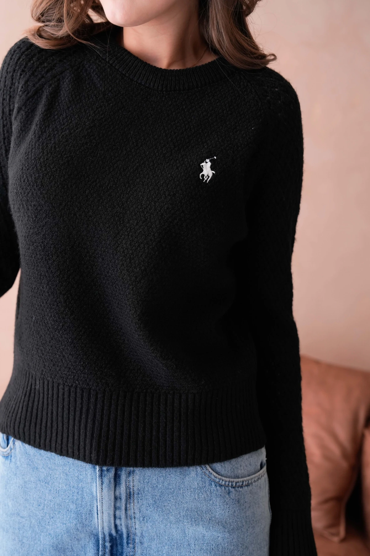 Kadın Bisiklet Yaka Ajurlu Yumuşak Dokulu Triko Kazak 8420Sw