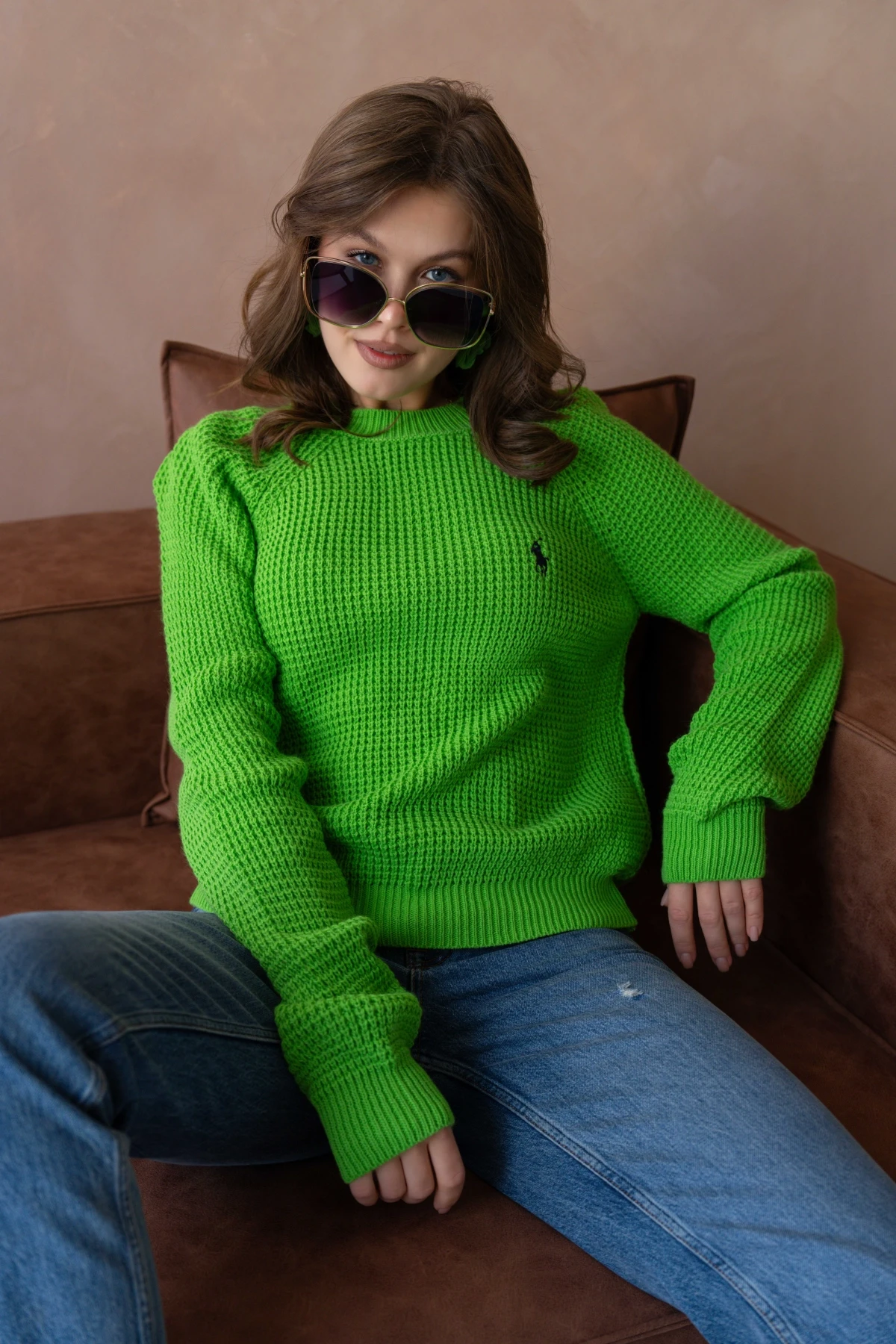 Kadın Bisiklet Yaka Örgü Detay Triko Kazak 227026Sw