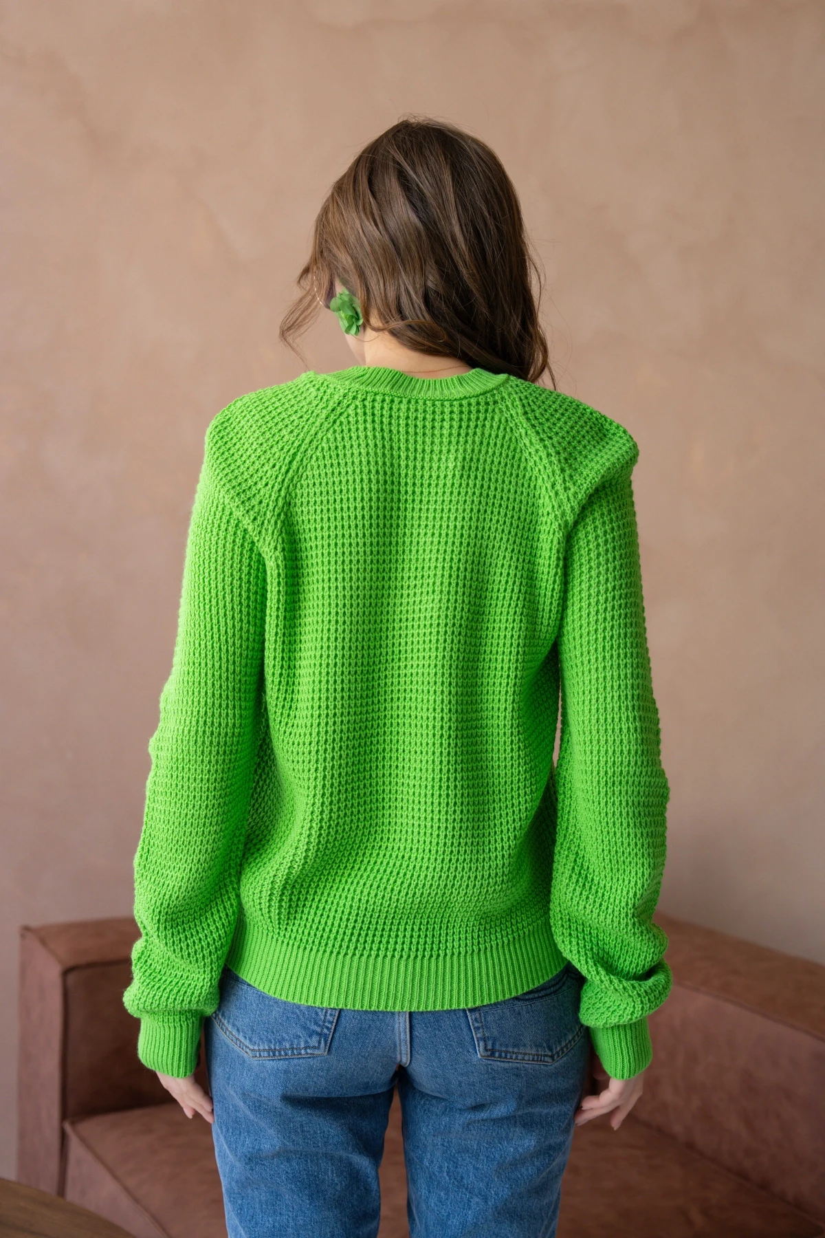 Kadın Bisiklet Yaka Örgü Detay Triko Kazak 227026Sw