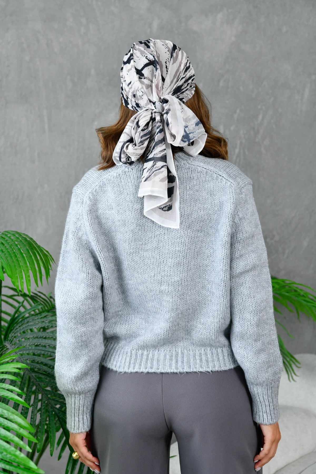 Kadın Bisiklet Yaka Selanik  Örgü Yumuşak Dokulu Triko Kazak 3014