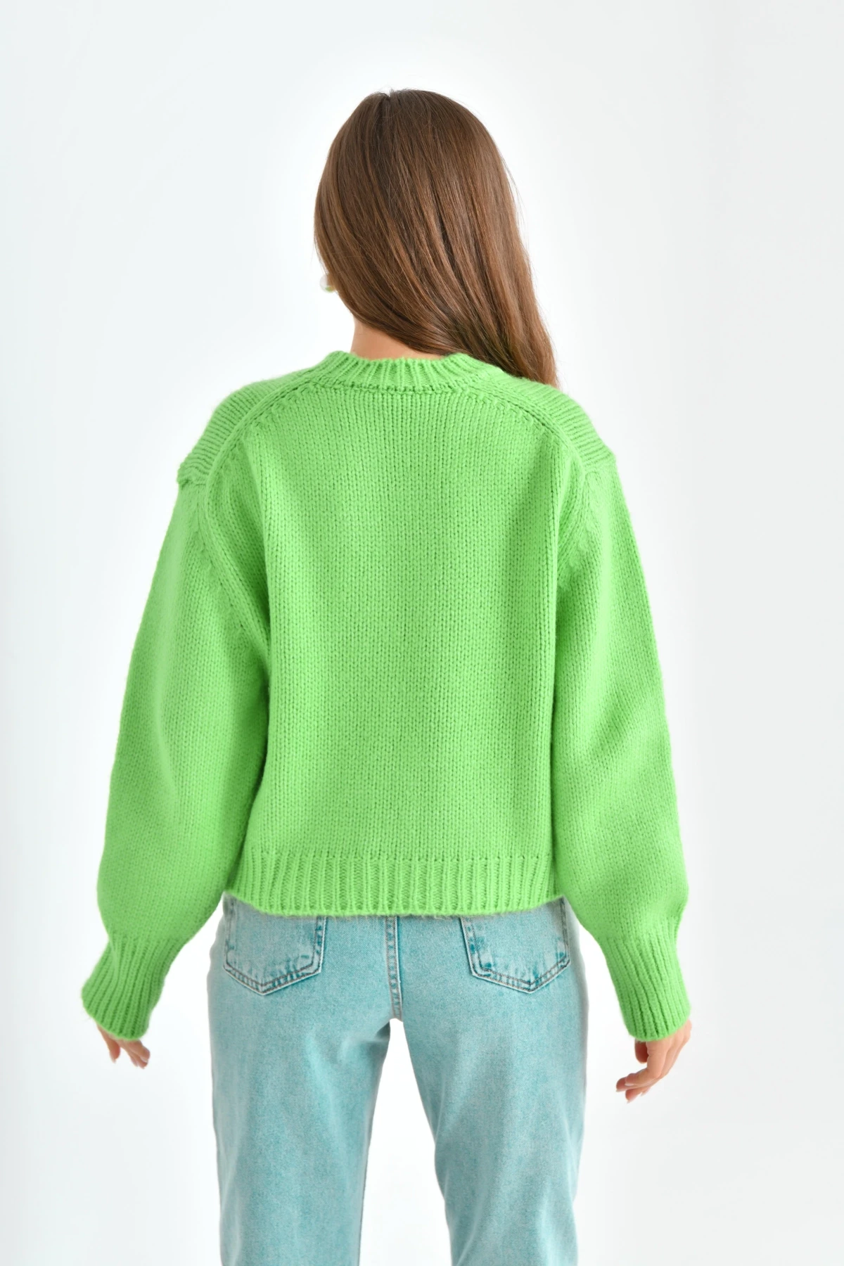 Kadın Bisiklet Yaka Selanik  Örgü Yumuşak Dokulu Triko Kazak 3014