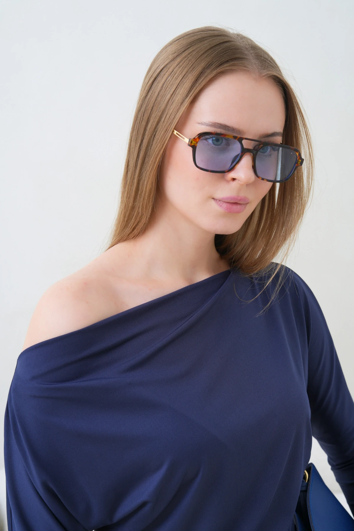 Kadın Kayık Yaka Yarasa Kol Lycralı Penye Bluz 13002