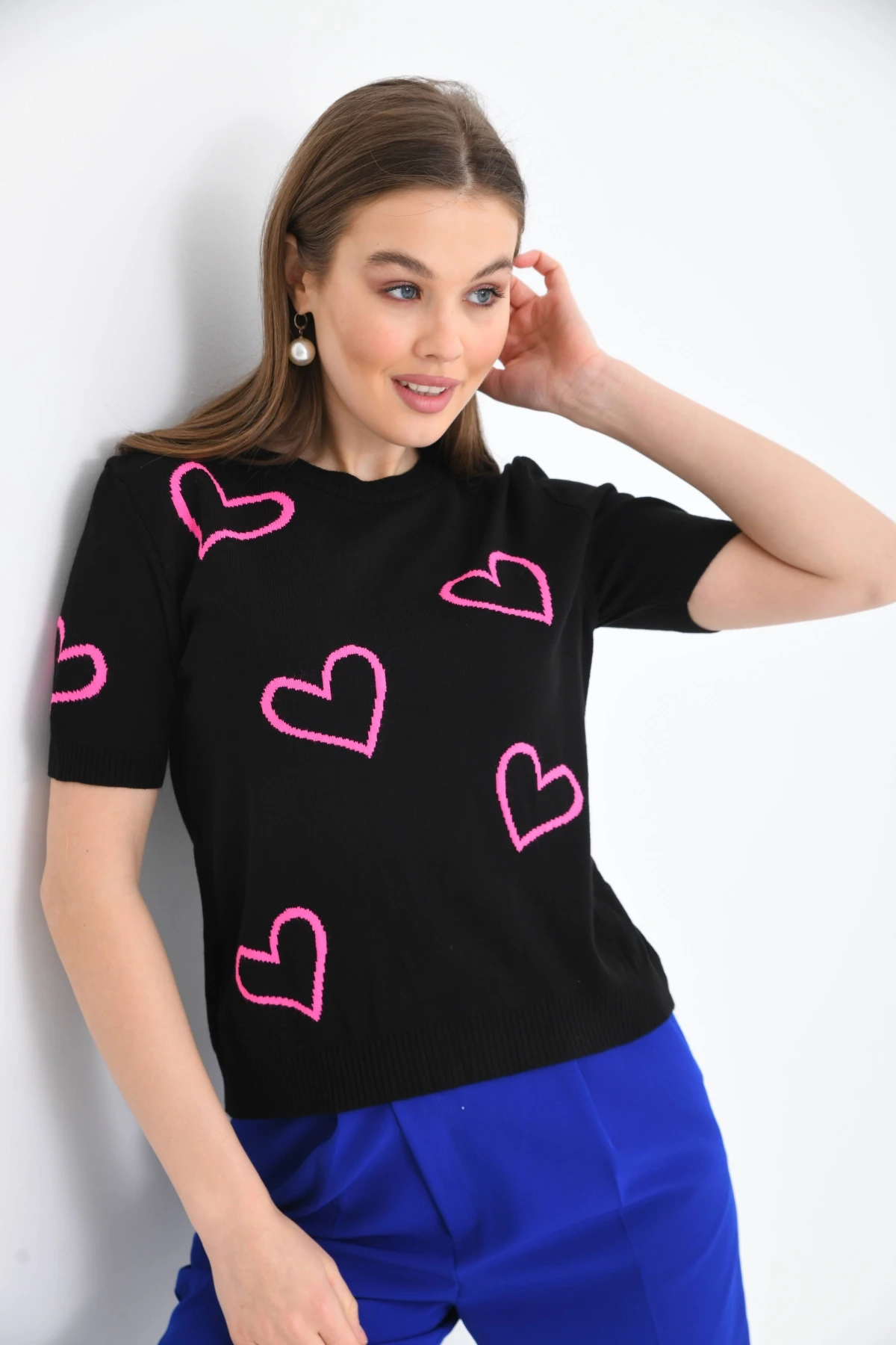 Kalpli Kısa Kol Kazak