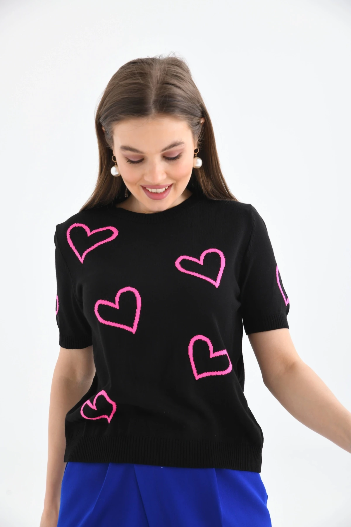 Kalpli Kısa Kol Kazak