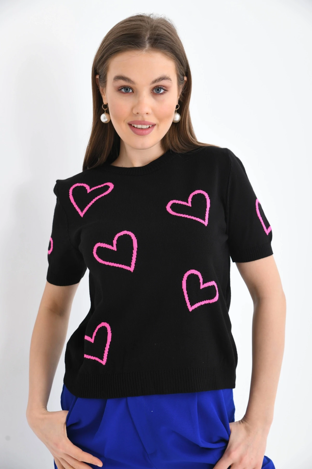 Kalpli Kısa Kol Kazak