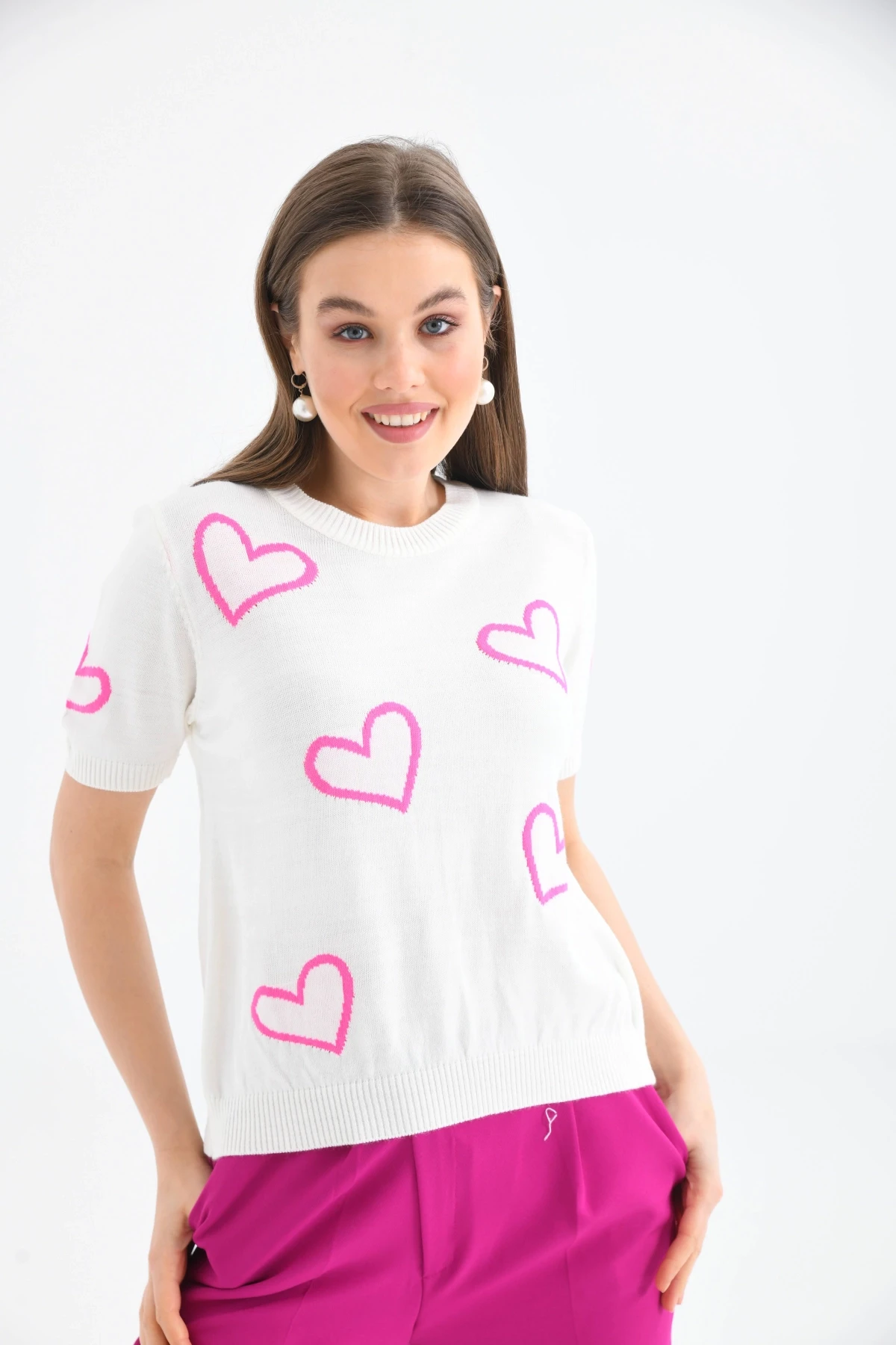 Kalpli Kısa Kol Kazak